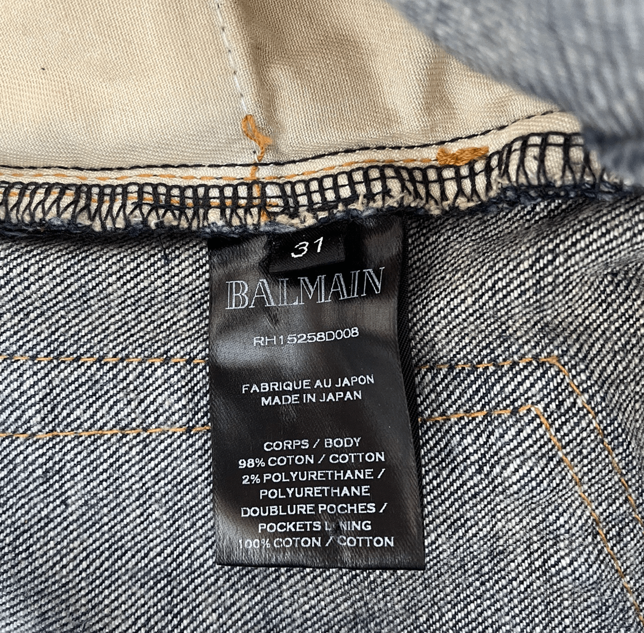 Balmain balmain men's biker jeans size 31 Size US 31 - 9 Thumbnail