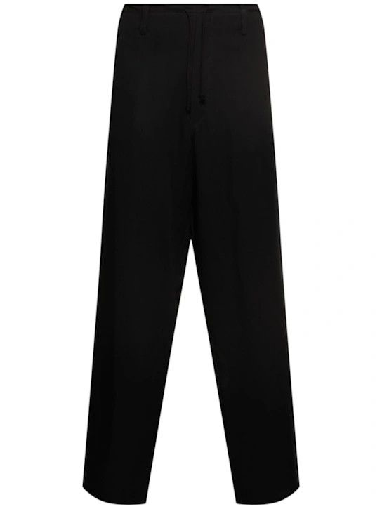 Yohji Yamamoto o1lsvrm0525 Basic Wide Pants in Black Size US 32 / EU 48 - 1 Thumbnail