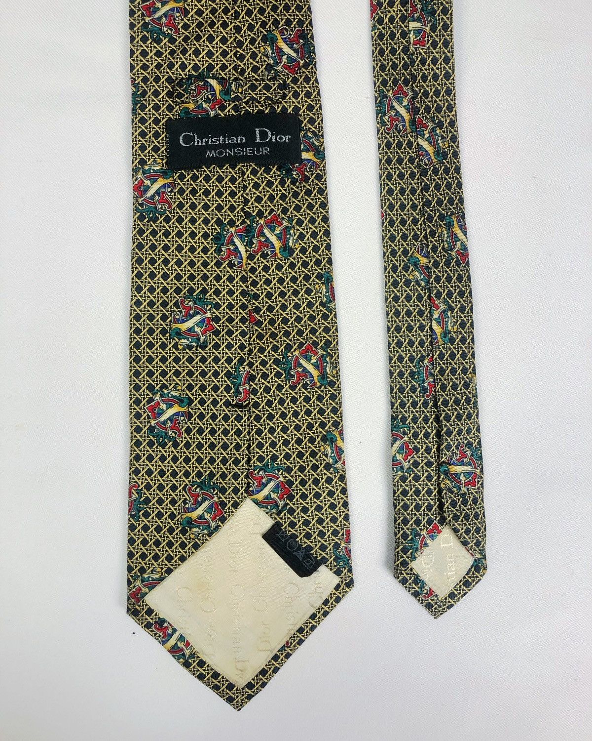 Christian Dior Monsieur Rare Vintage Christian Dior Monsieur Silk Tie Size ONE SIZE - 6 Thumbnail