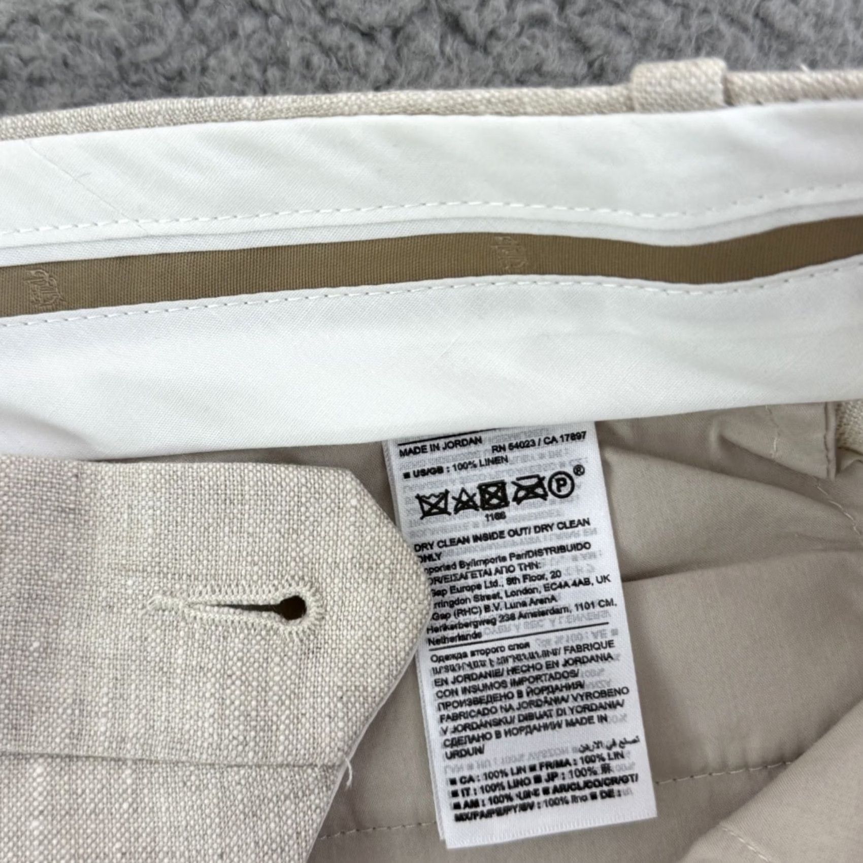 Banana Republic Banana Republic Pants Womens 2 Red Trouser Ivory Linen High Waist Pleated Wide Leg Size 26" / US 2 / IT 38 - 7 Thumbnail