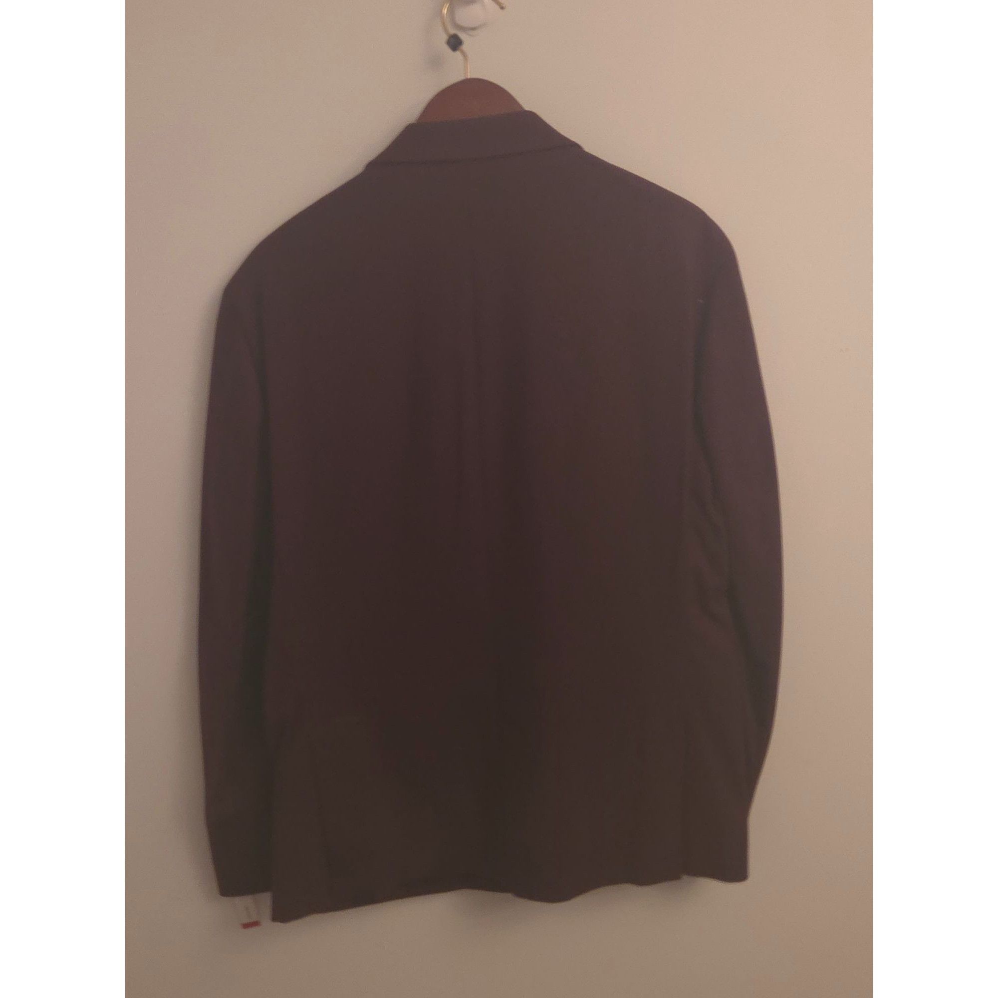 Calvin Klein Calvin Klein Burgundy Slim Fit Stretch Blazer Jacket Size 46R - 3 Thumbnail