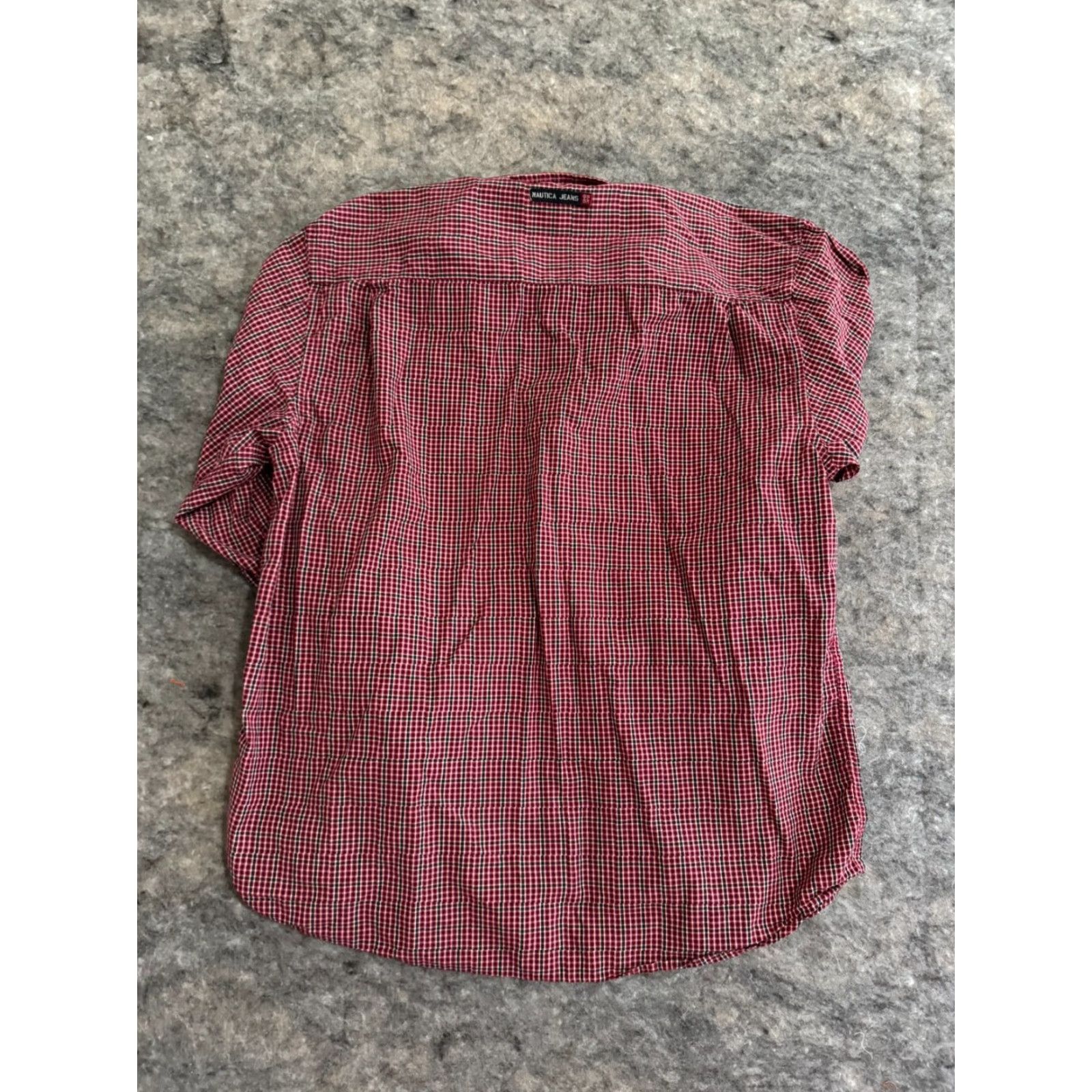 Nautica Nautica Button-Up Shirt Mens XL Red Check Long Sleeve Classic Fit Button-Down Collar Casual Fashion Size US XL / EU 56 / 4 - 5 Thumbnail