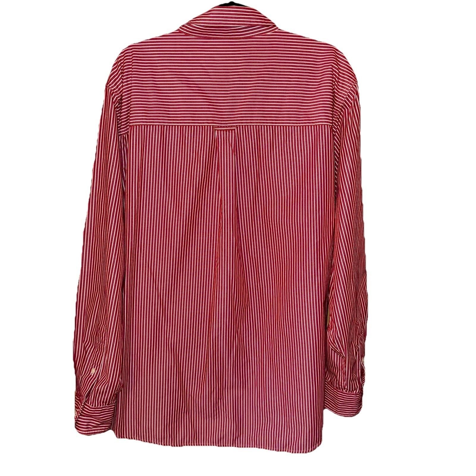 Chaps Chaps Easy Care Button-Up Shirt Men's Size XL Red White Size US XL / EU 56 / 4 - 2 Thumbnail