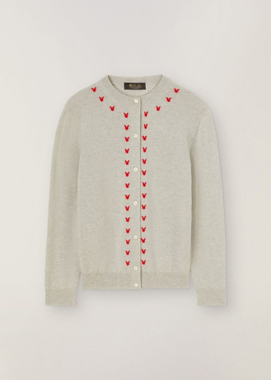 o1srvl11e0524 Cardigan in Silver