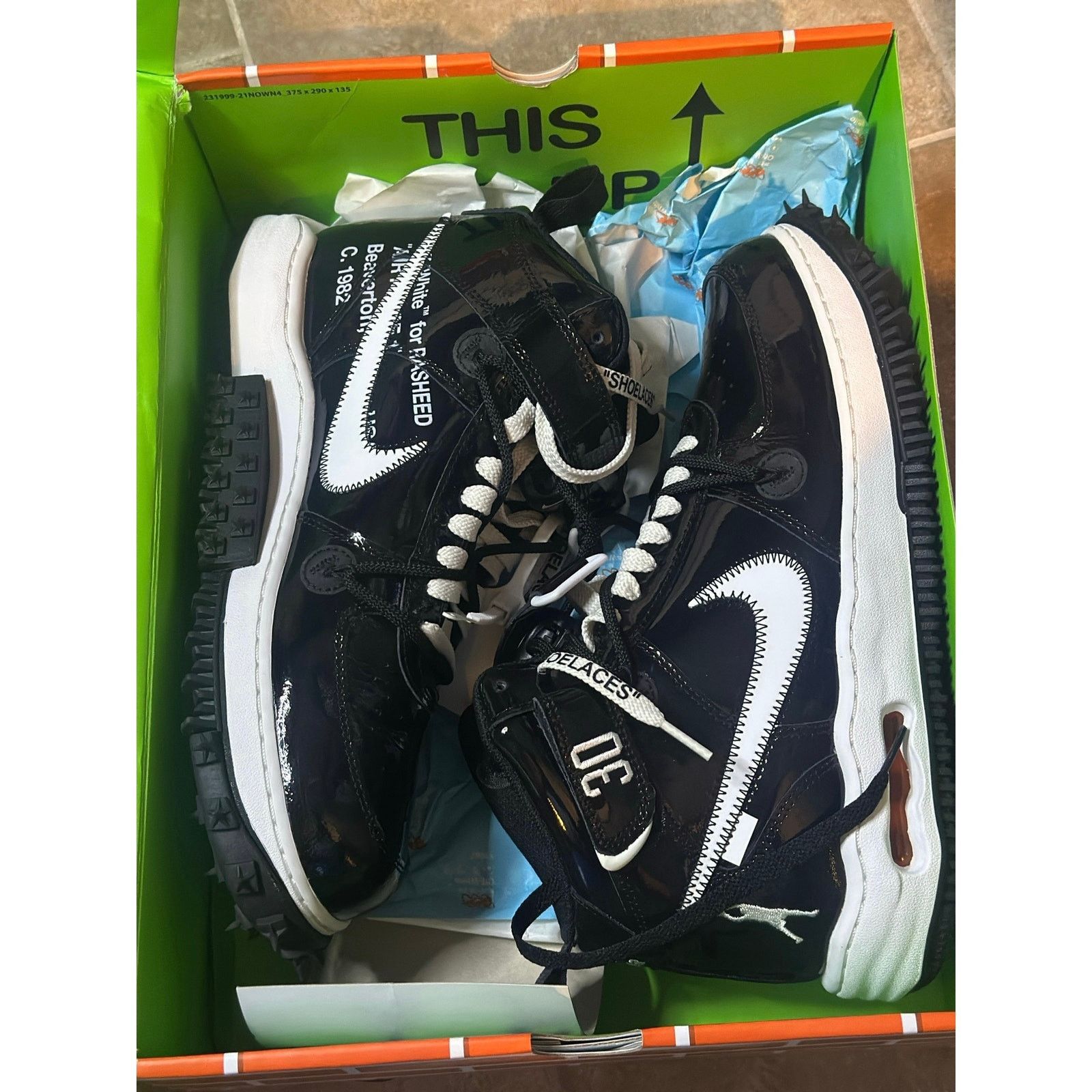 Nike × Off-White Size 11.5 - OFF-WHITE Air Force One Mid Black Sneakers Size US 11.5 / EU 44-45 - 3 Thumbnail