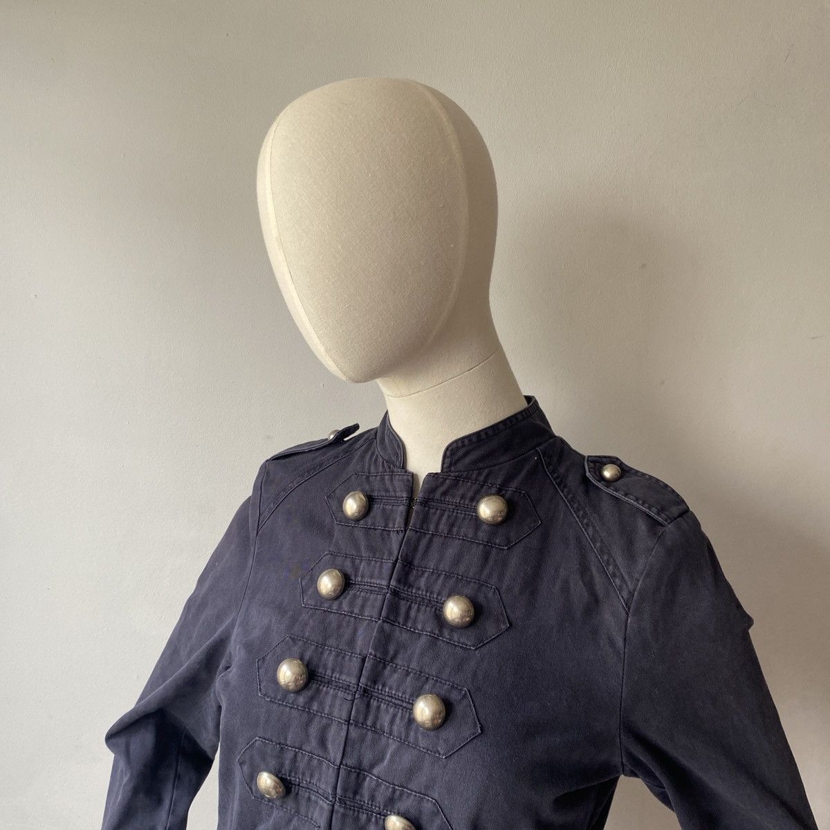Vintage AvantGarde military alt Y2K indie sleaze cropped jacket Size S / US 4 / IT 40 - 4 Thumbnail
