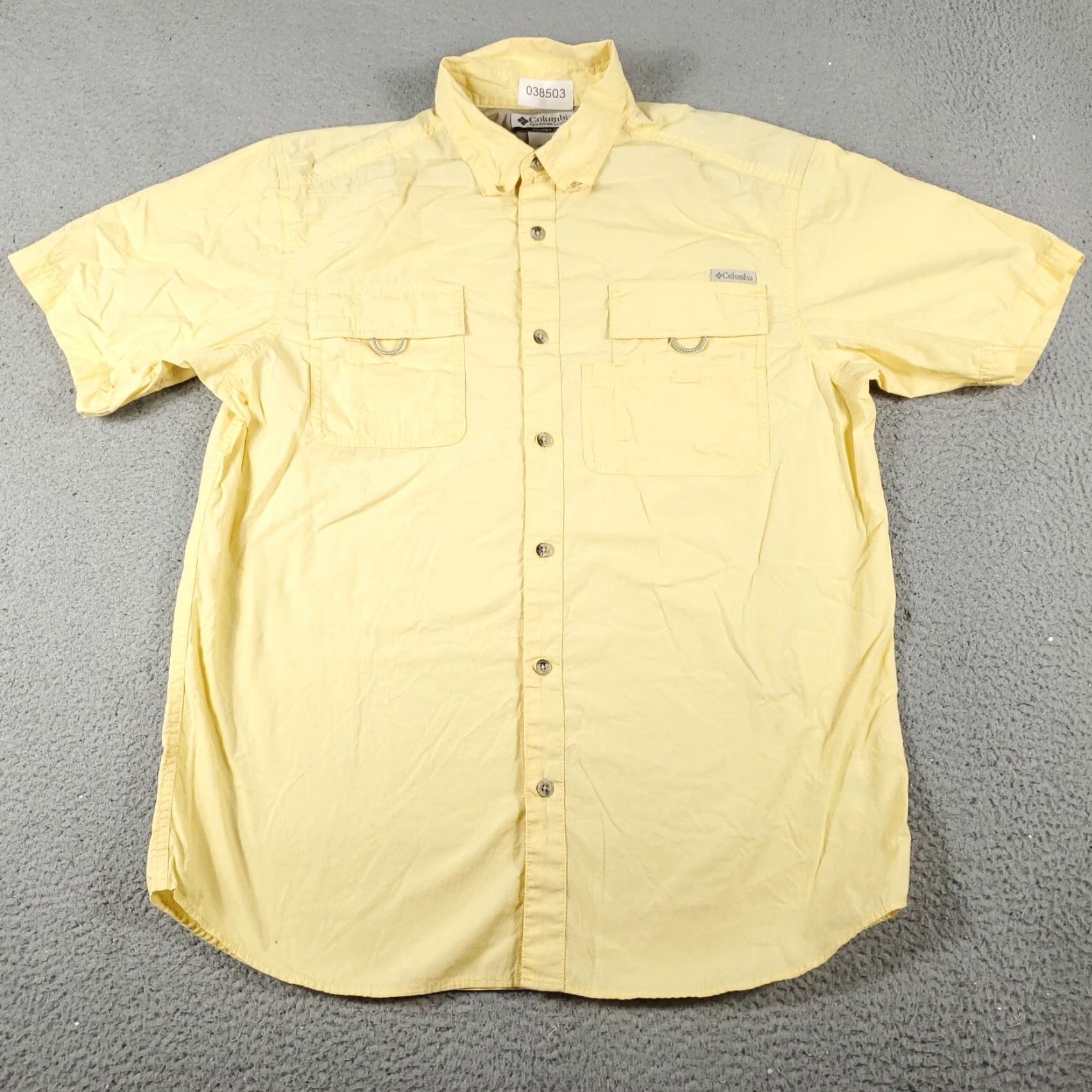 Vintage Columbia Shirt Mens M Yellow Casual Button Up Short Sleeve Size US M / EU 48-50 / 2 - 2 Thumbnail