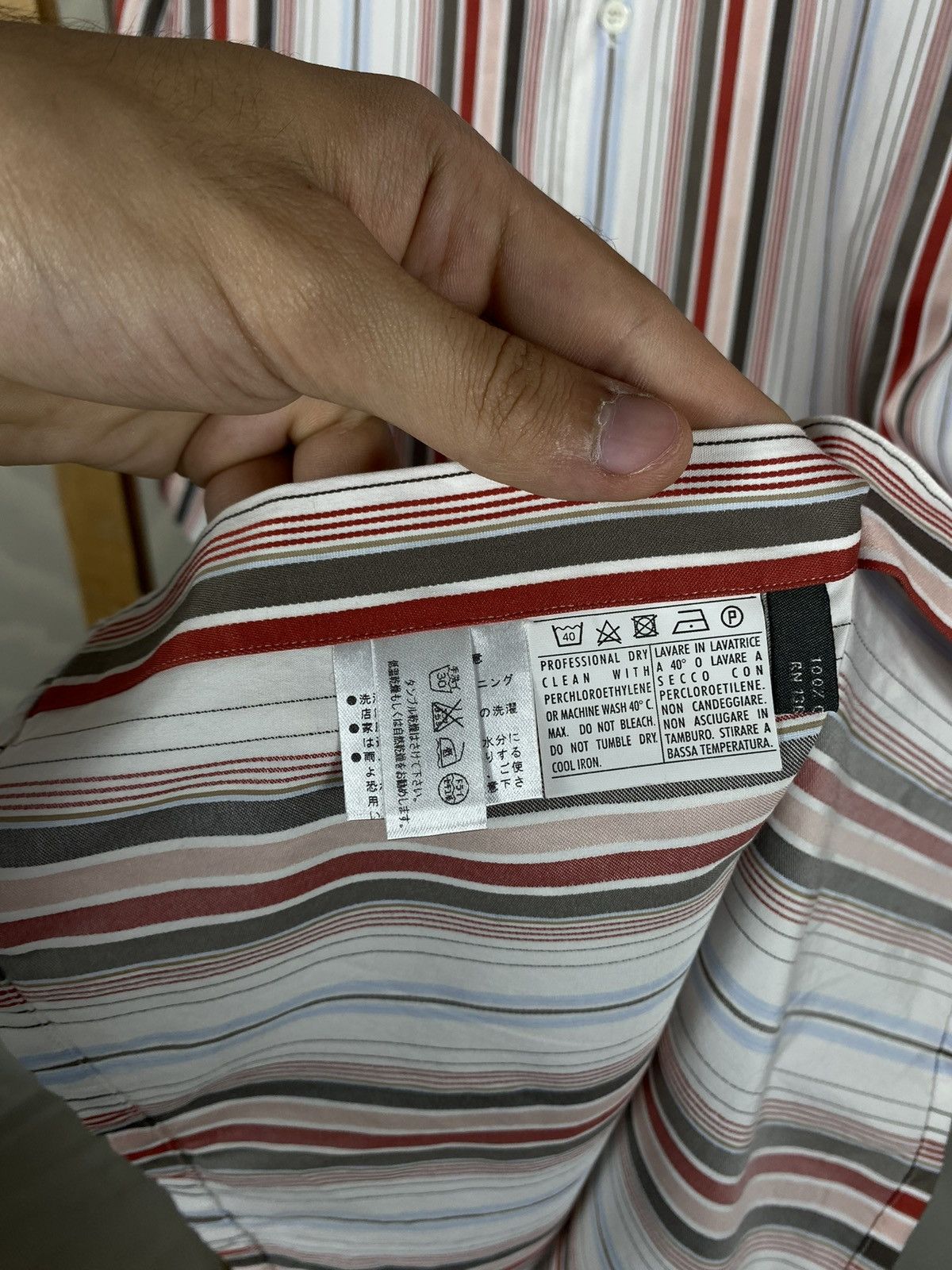 Salvatore Ferragamo × Vintage Salvatore Ferragamo Classic Striped Shirt Size US L / EU 52-54 / 3 - 10 Thumbnail