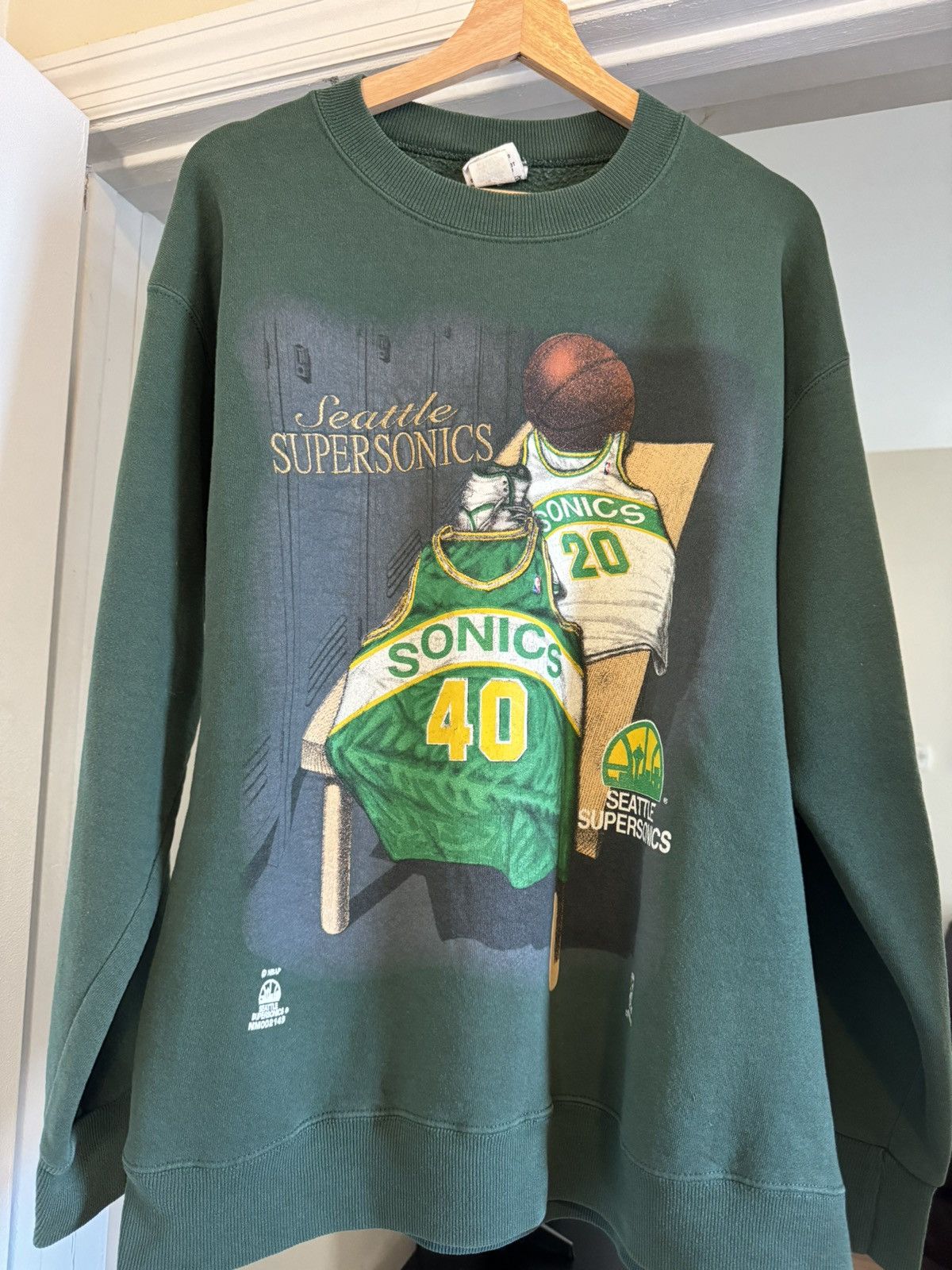 Rare Vntg Seattle Supersonics store Pullover P