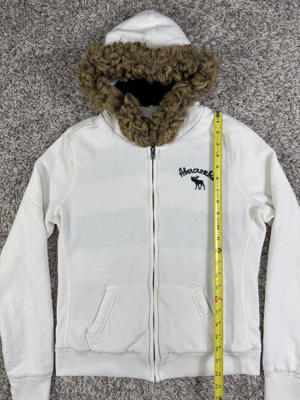 Abercrombie & Fitch Vintage Abercrombie Fitch Rabbit Hair Zip Hoodie Knit Size L / US 10 / IT 46 - 5 Thumbnail