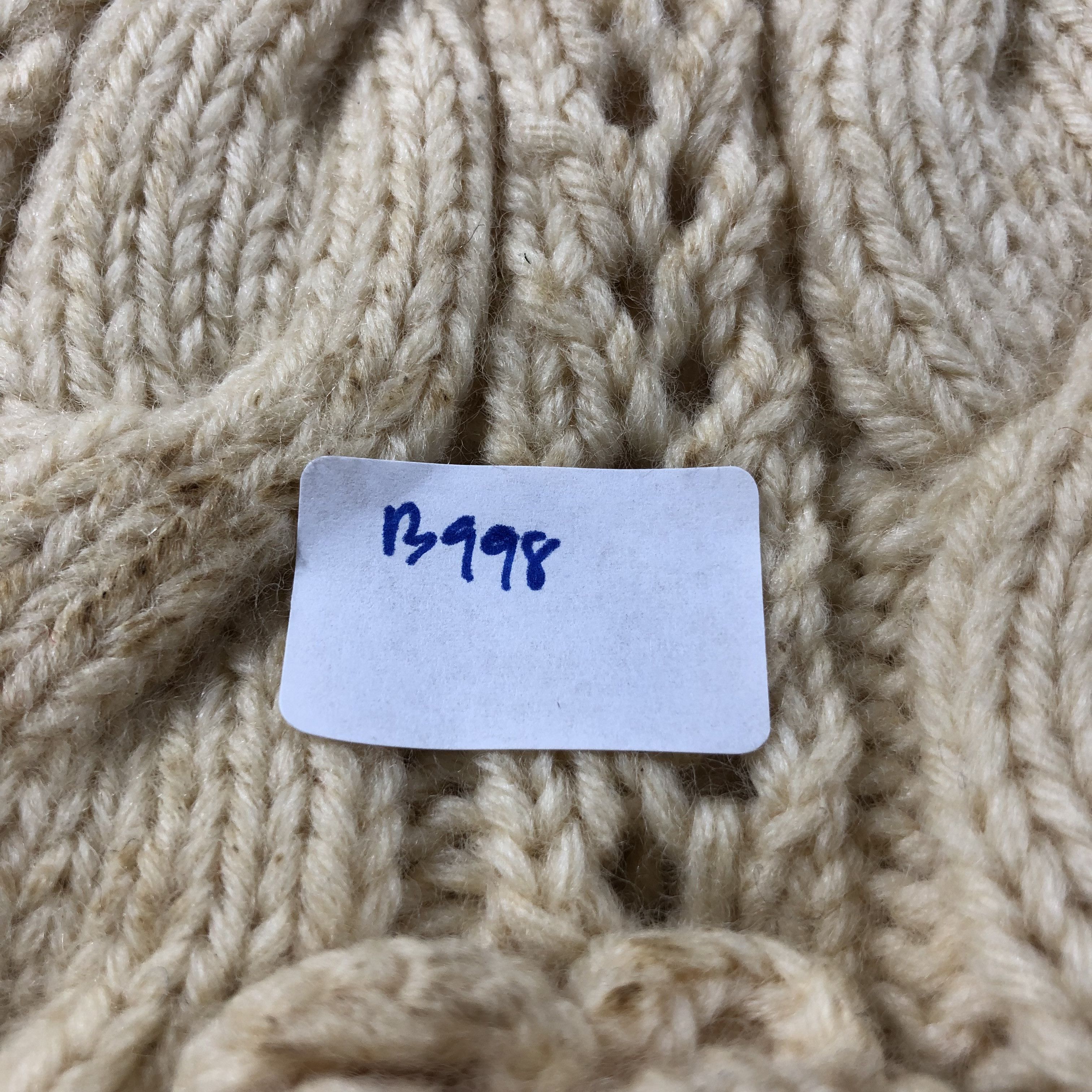 Vintage Cable Knit Crochet Flower Beanie Snowcap Snow Hat B998 Size ONE SIZE - 6 Thumbnail