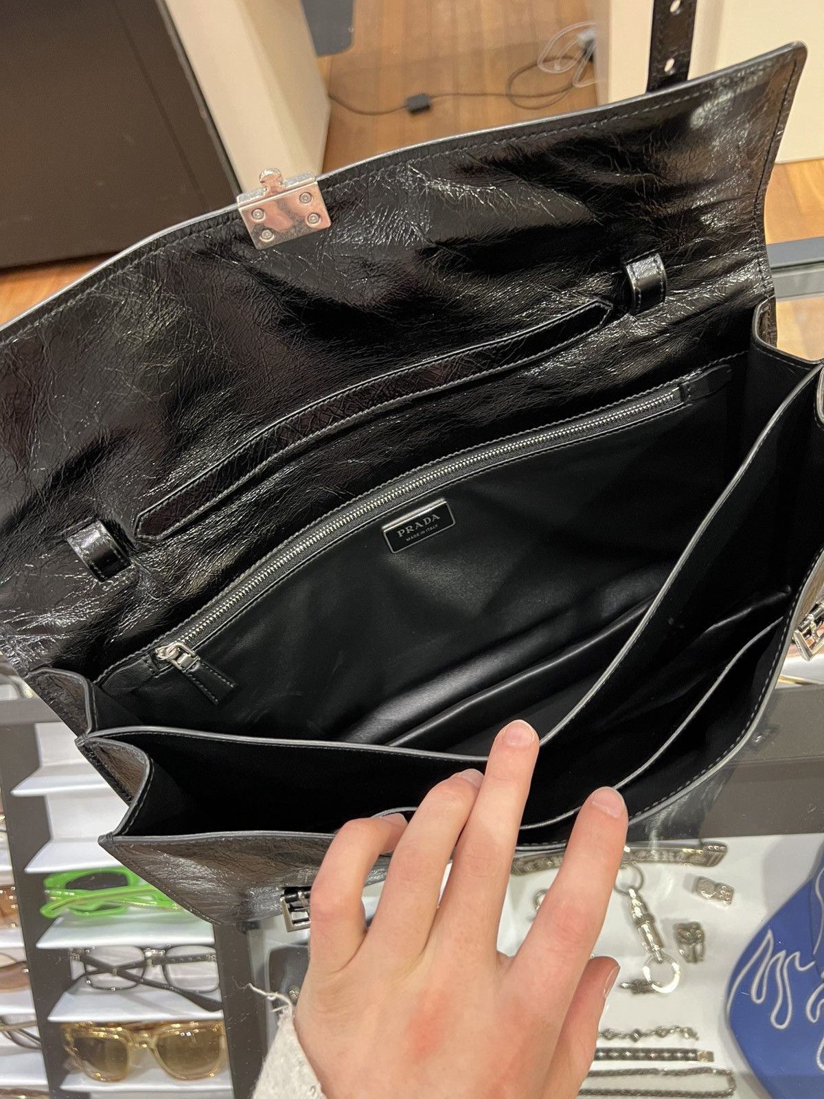 Prada Prada 2 way Shoulder Bag Black Size ONE SIZE - 7 Thumbnail