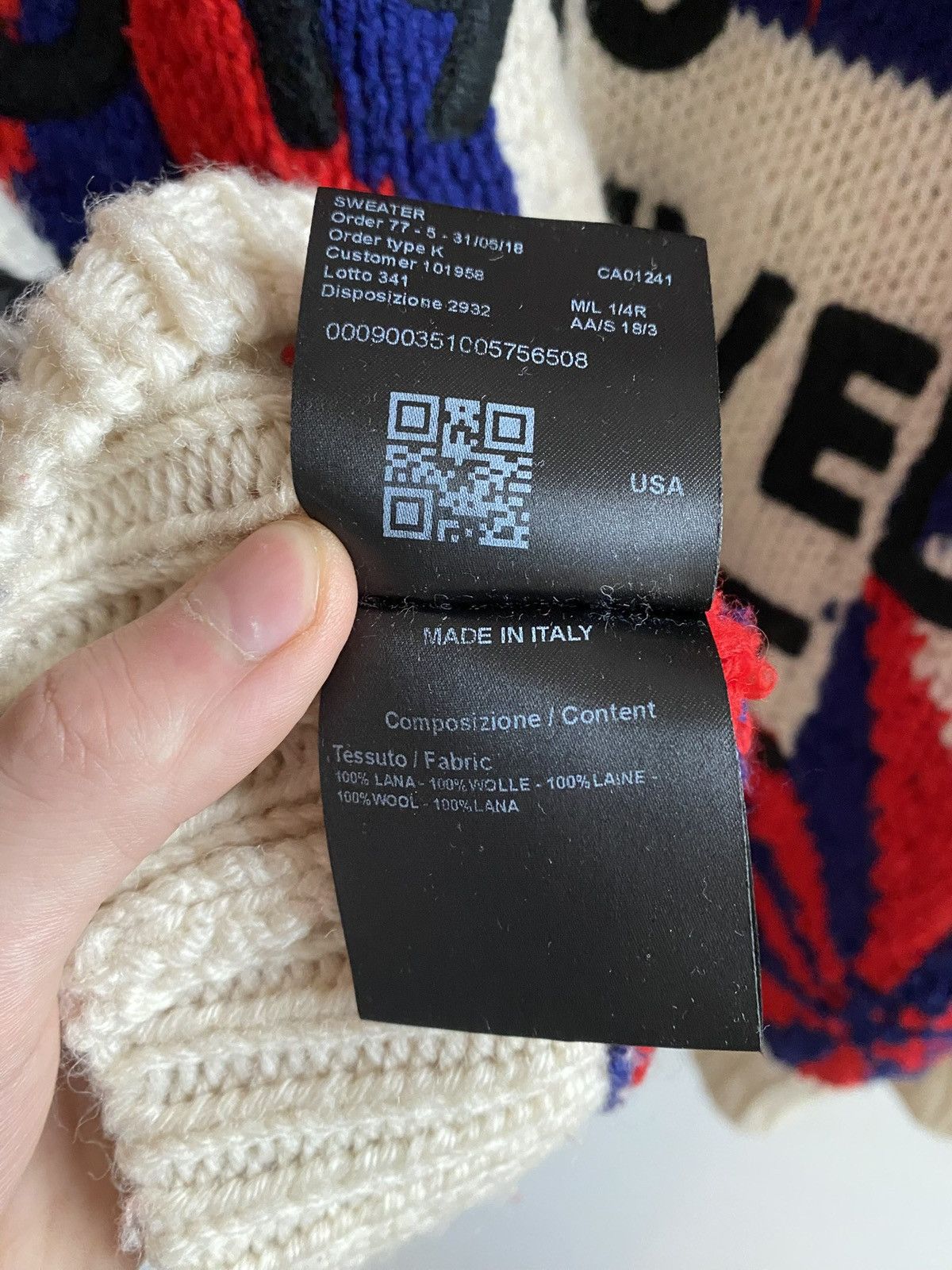 Calvin Klein 205W39NYC × Raf Simons CK205W39NYC FW18 Handmade Star Cable Knit Wool by Raf Simons Size US XXL / EU 58 / 5 - 5 Thumbnail