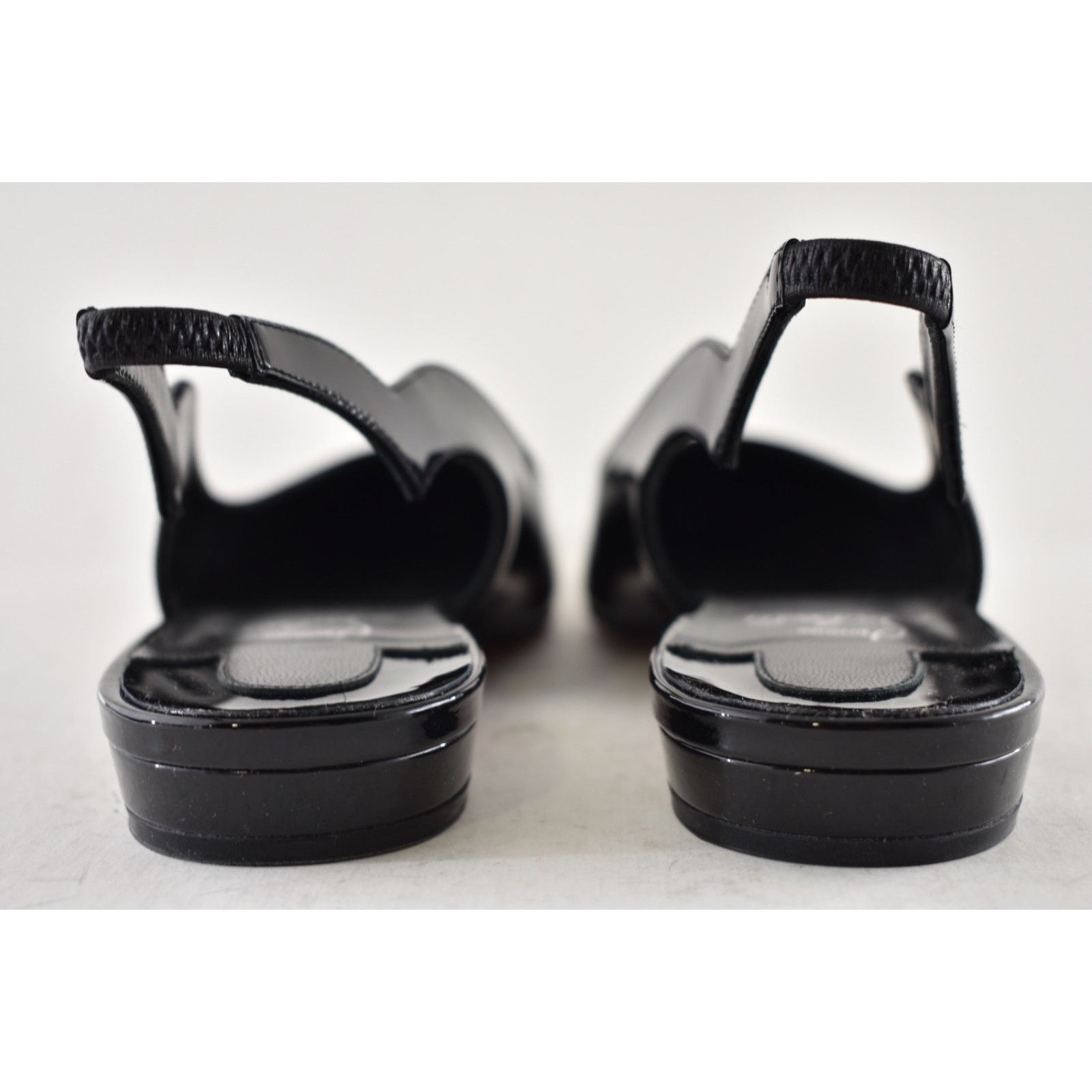 Christian Louboutin Hot Chickita Sling Flat Black Patent