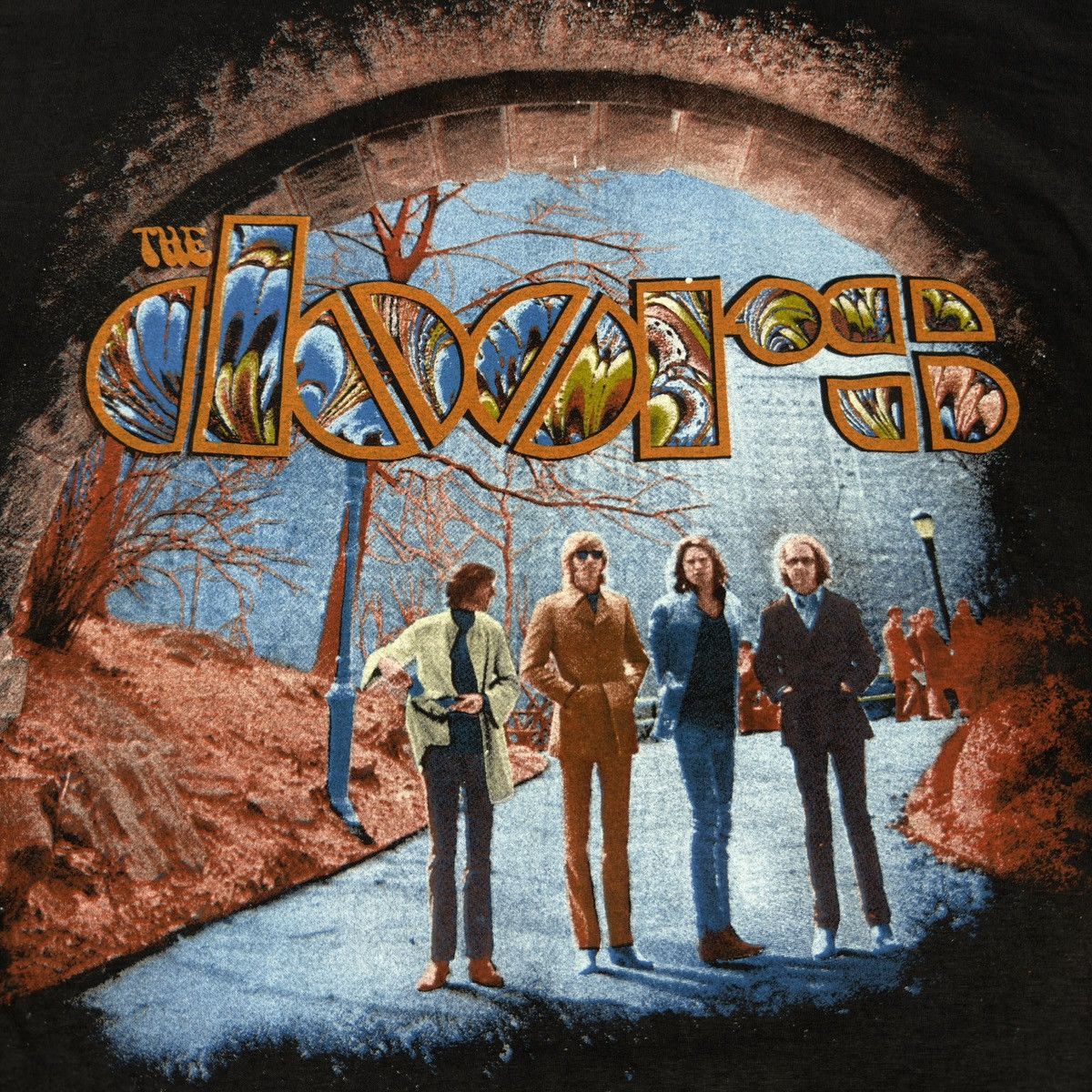 Band Tees Vintage 90s The Doors ‘Morrison Hotel’ Empire All Over Shirt Size US XL / EU 56 / 4 - 6 Thumbnail