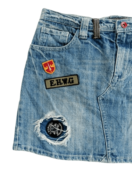 Japanese Brand Vintage Ehyphen World Gallery Denim Skirt Size 30" / US 8 / IT 44 - 5 Thumbnail