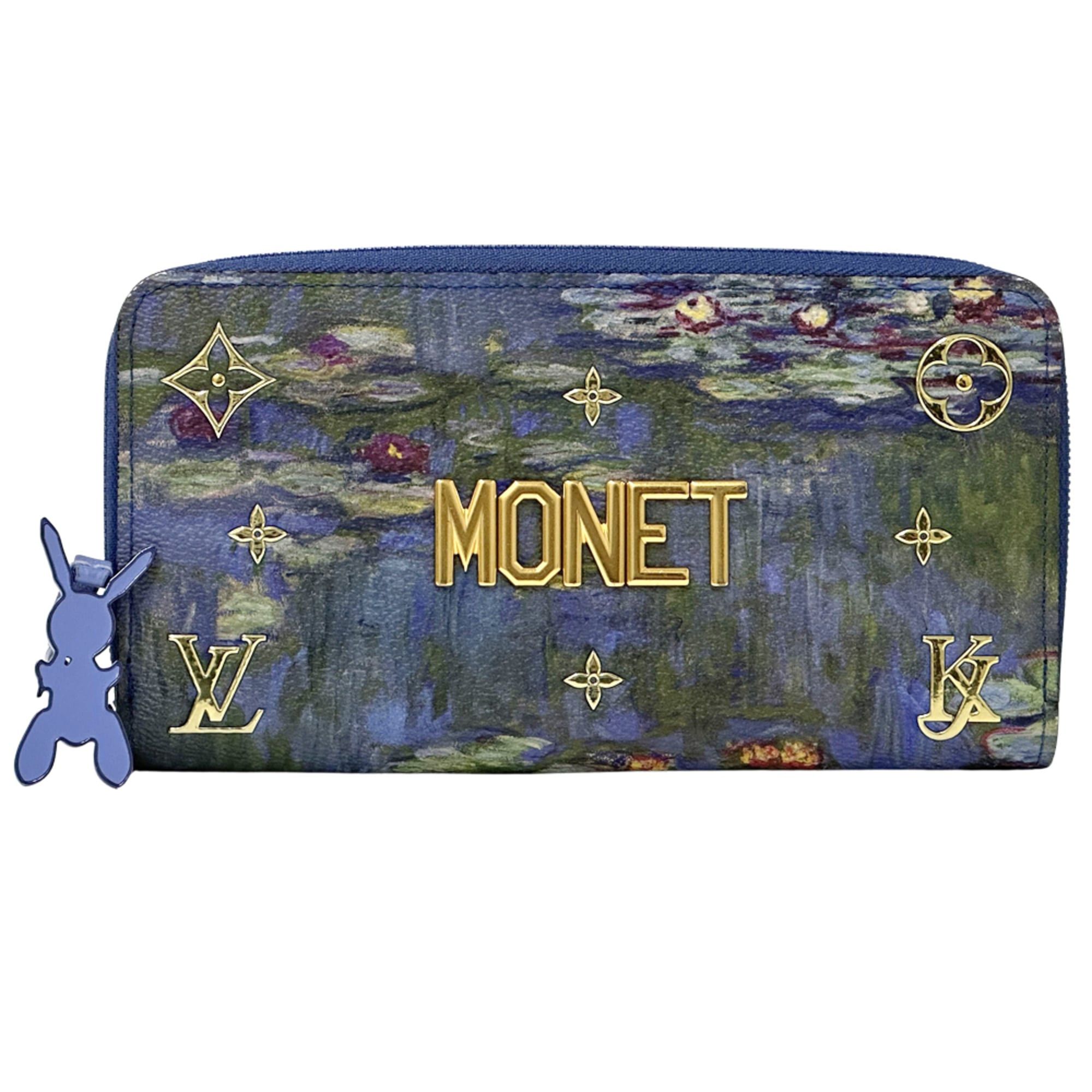 Louis Vuitton Louis Vuitton Wallet Certi Women's Brand Long Zippy Blue M64631 Monet Water Lilies Masters Collection Size ONE SIZE - 1 Thumbnail