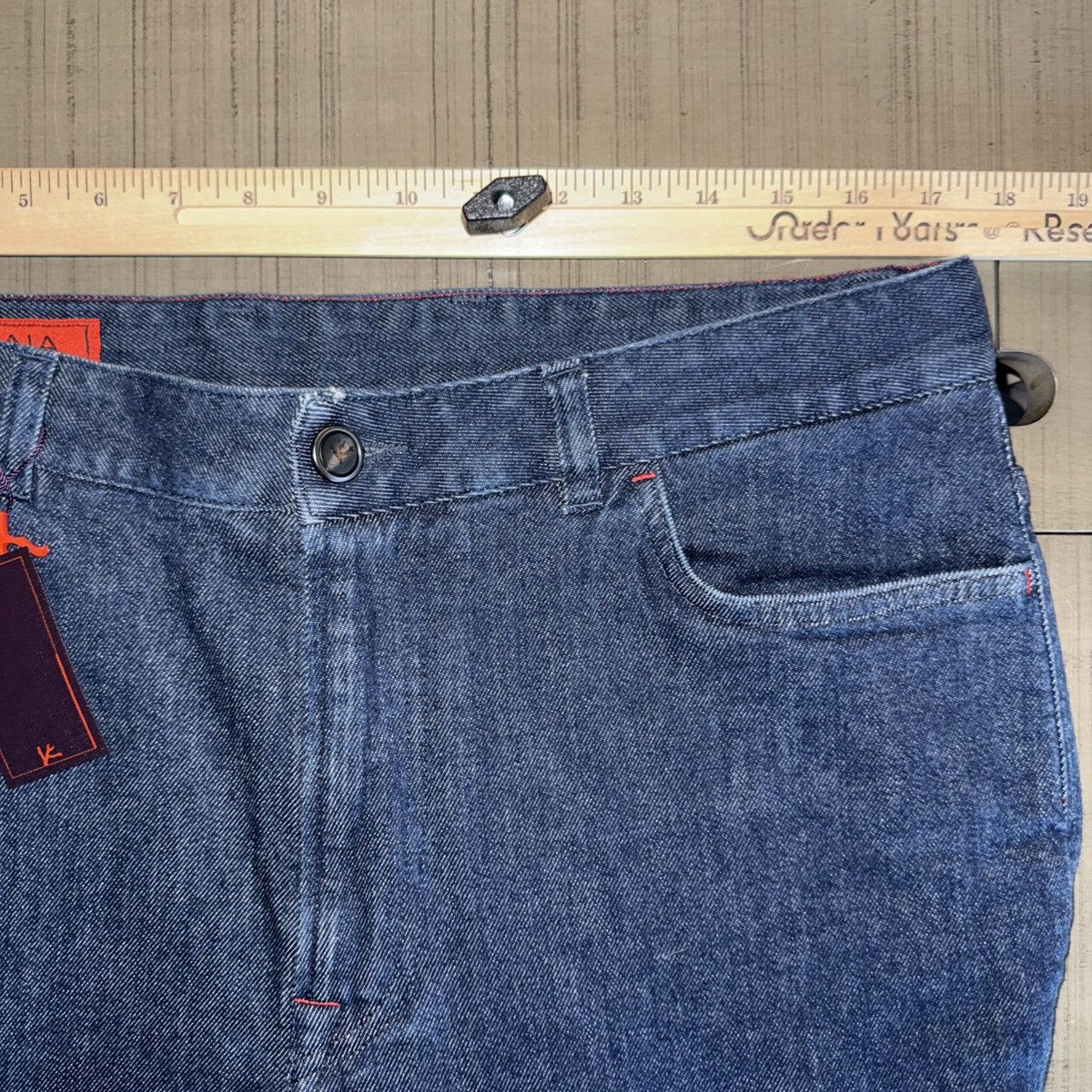 Isaia Isaia Napoli Iconico Selvedge Jeans 36 Italy Red Stitch NWT Size US 36 / EU 52 - 9 Thumbnail