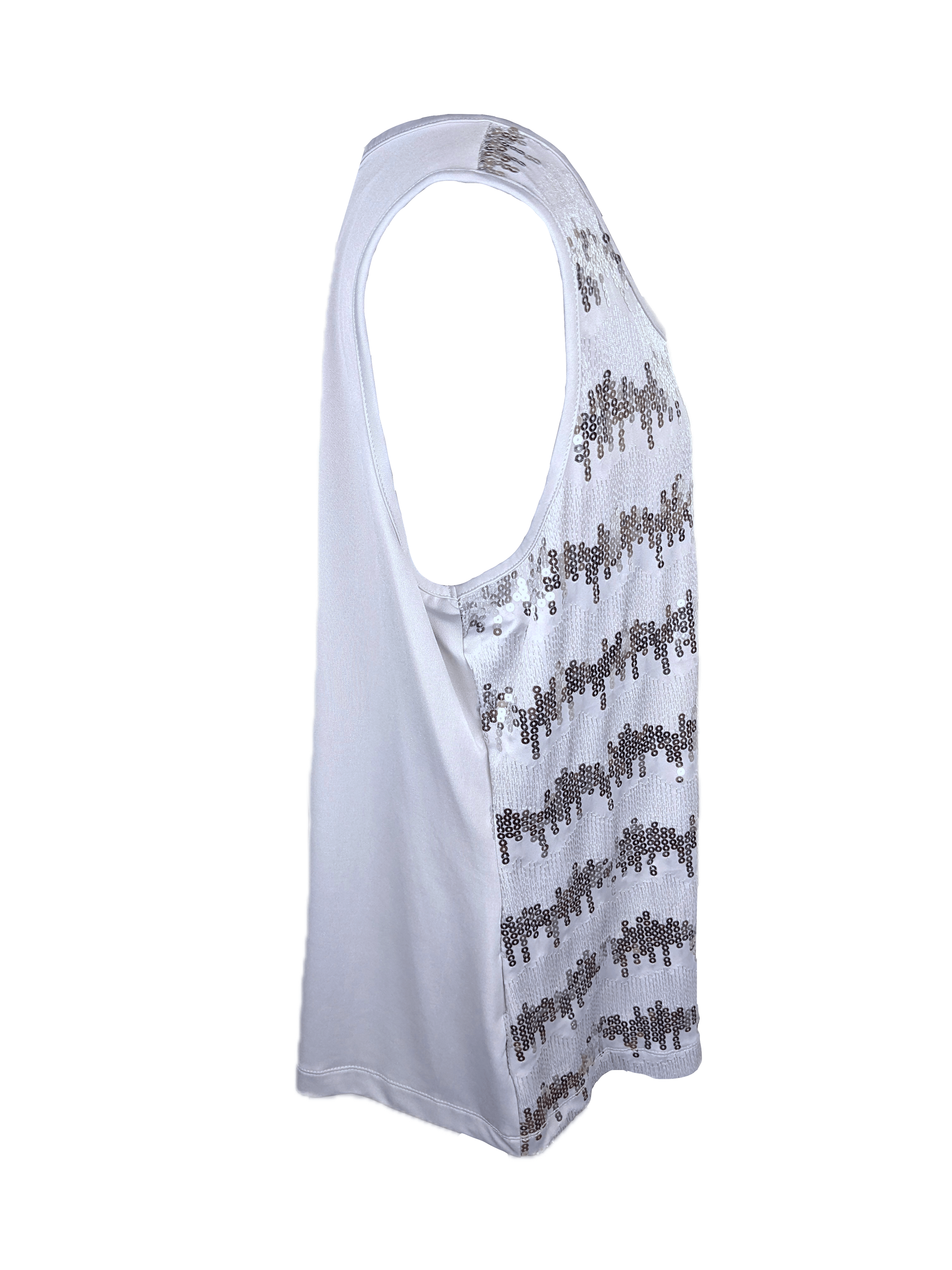 Macys NEW Gray & Silver Sequin Top Size XL / US 12-14 / IT 48-50 - 3 Thumbnail