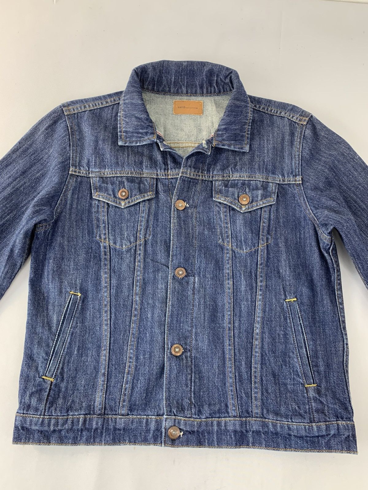 Japanese Brand Earth Music Indigo Denim Jacket Double Pocket Western Size L / US 10 / IT 46 - 3 Thumbnail