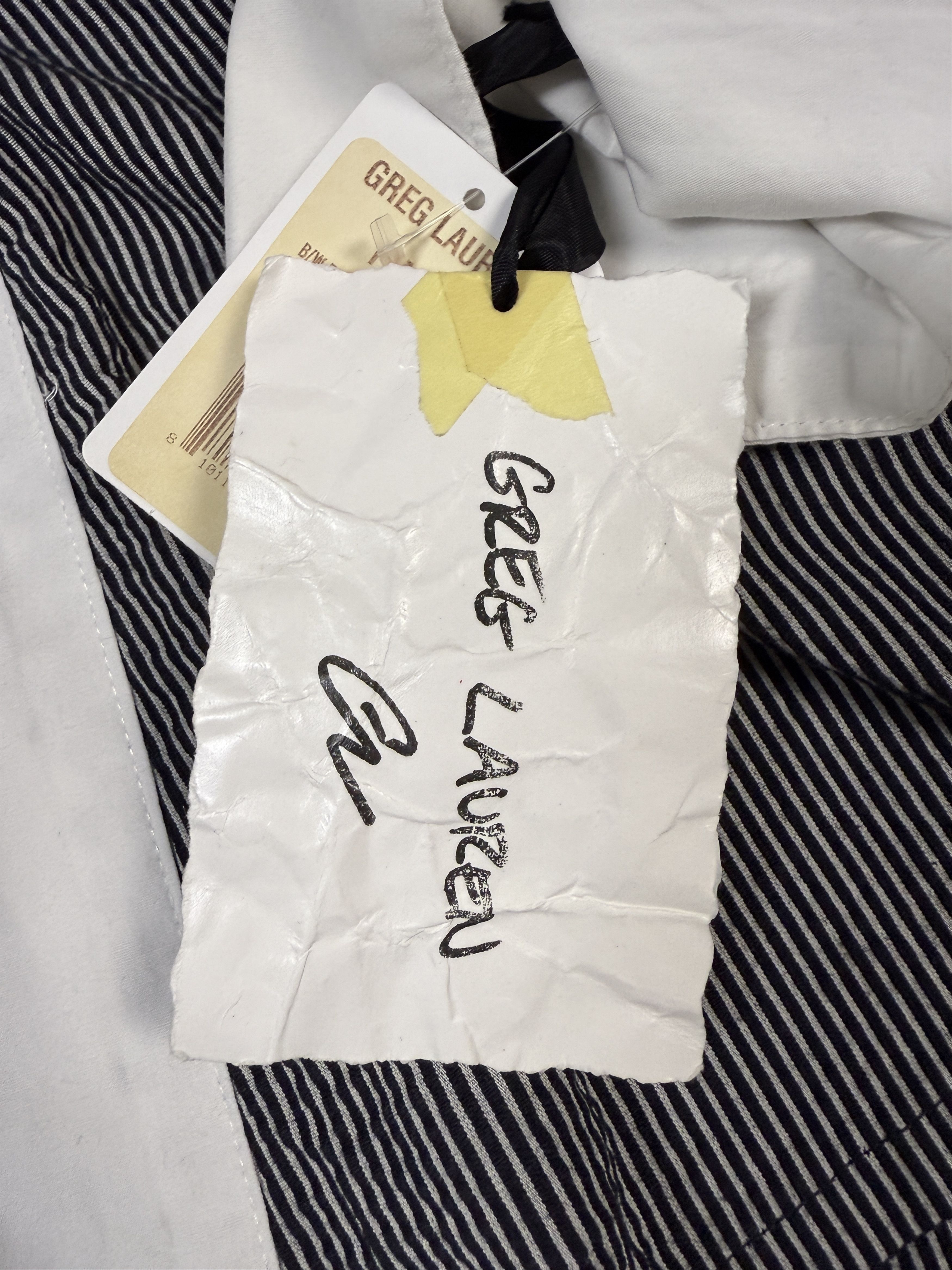 Greg Lauren $950 Greg Lauren Black/White Pinstripe Winged GL1 Size US M / EU 48-50 / 2 - 10 Thumbnail