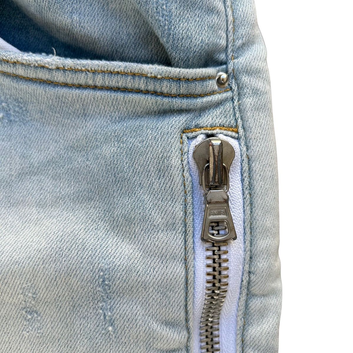Amiri Amiri MX2 Zipper Distressed Jeans Size 32 Size US 32 / EU 48 - 4 Thumbnail