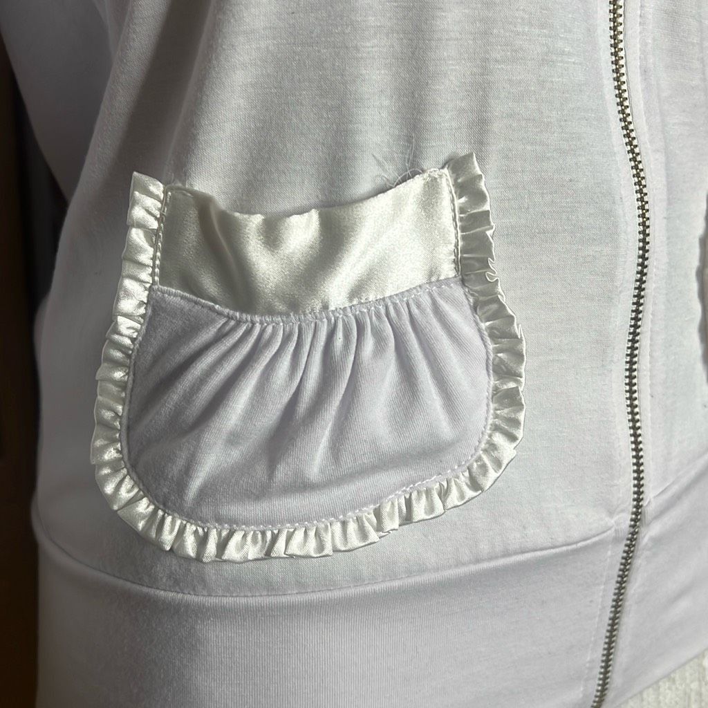 Psycho Bunny Beach Bunny Lounge Unzipped Hoodie Lace White Fitted (309) Size M / US 6-8 / IT 42-44 - 3 Thumbnail