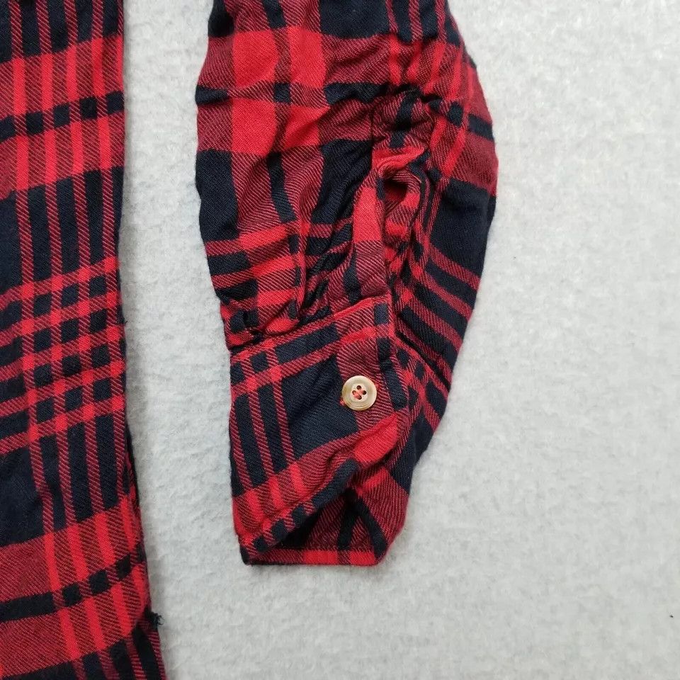Other Entro Shirt Womens Small Red Plaid Button Up Oversized Size S / US 4 / IT 40 - 9 Thumbnail