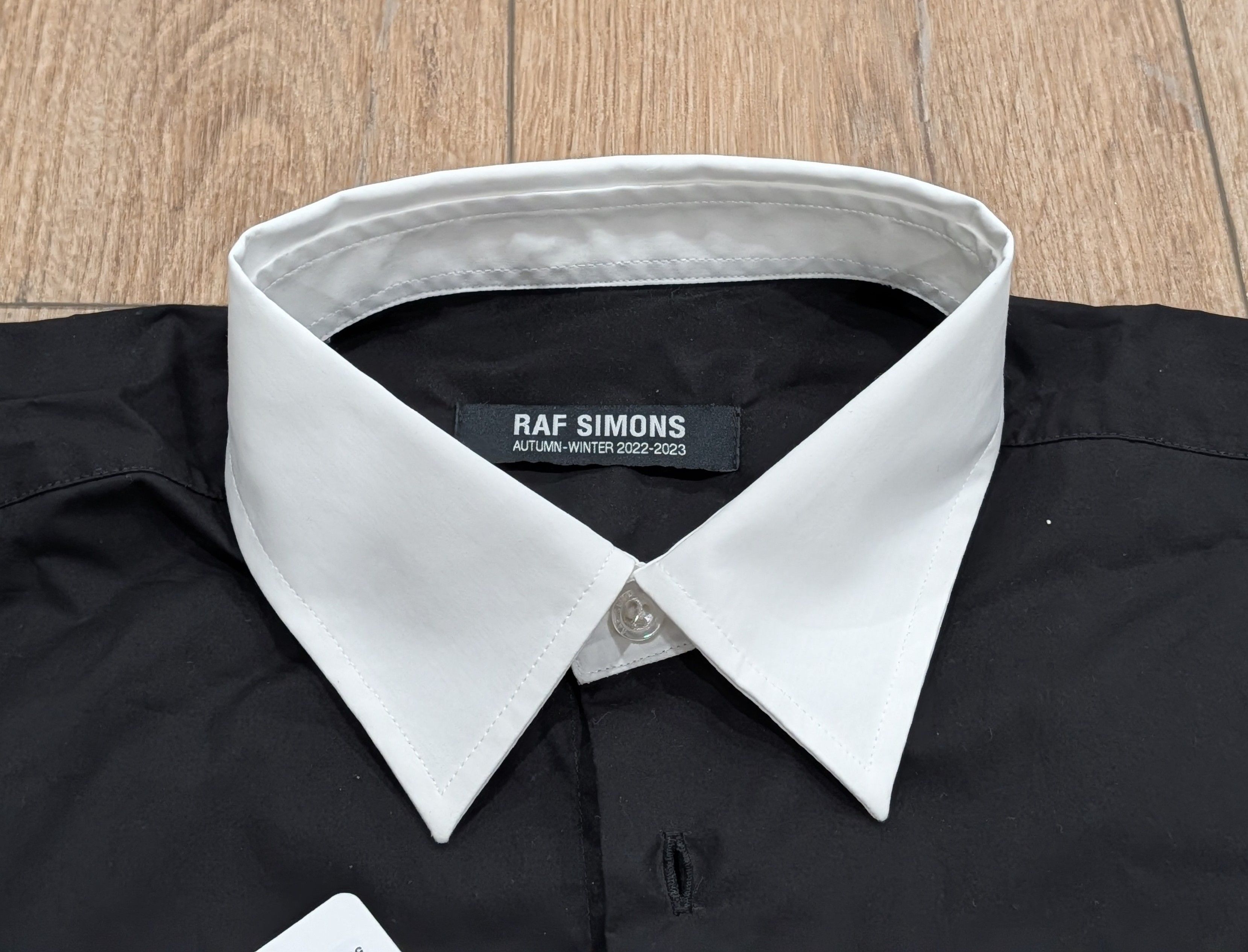 Raf Simons RAF SIMONS SS Button Up Shirt White/Black 50 Size US M / EU 48-50 / 2 - 3 Thumbnail
