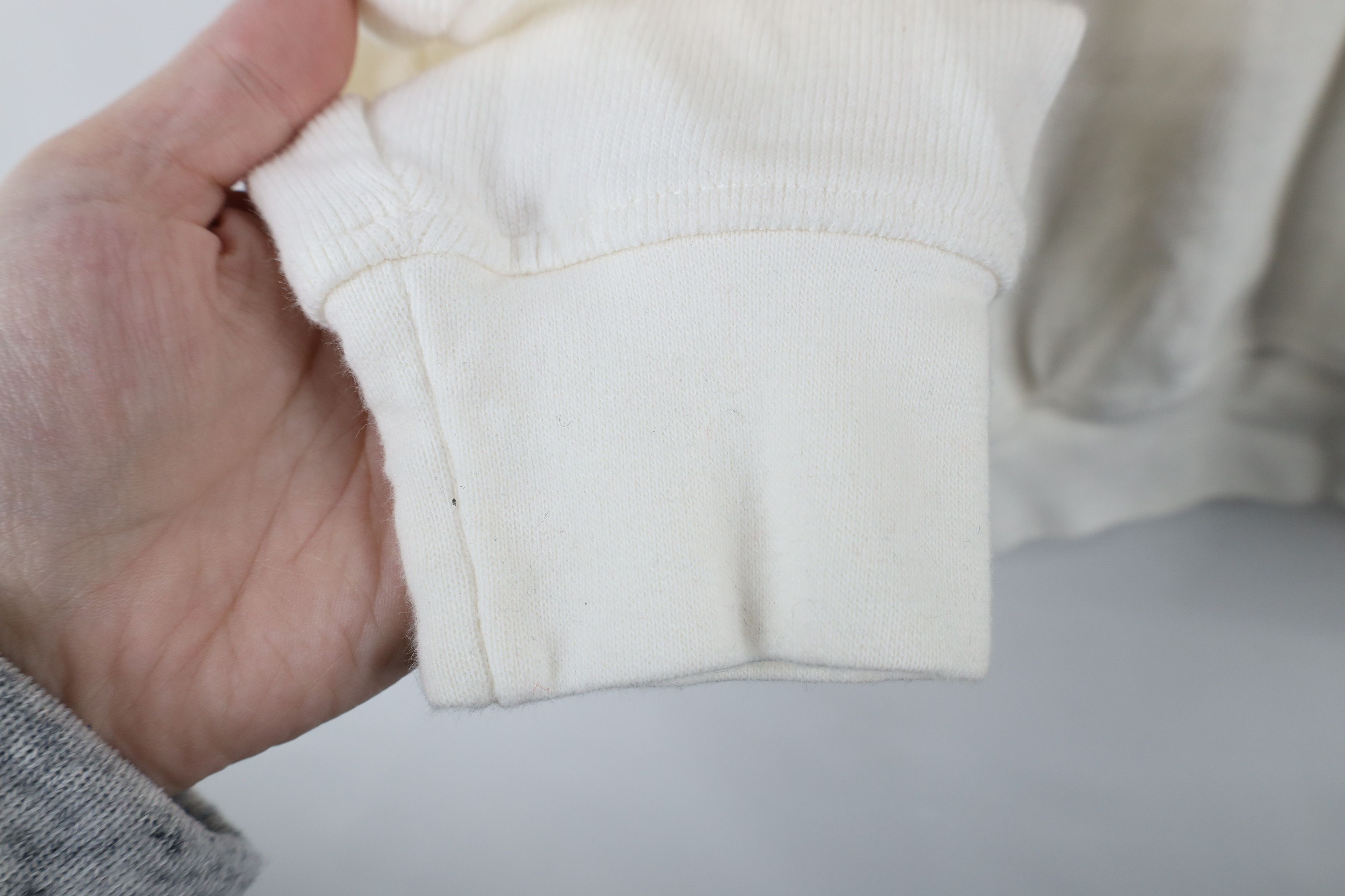 Vintage Vintage 90s Streetwear Blank Ribbed Knit Sweater White Size US L / EU 52-54 / 3 - 7 Thumbnail
