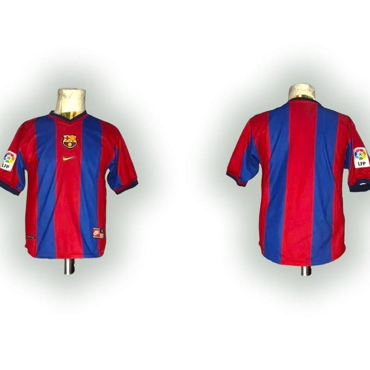 Nike Fc Barcelona Spain 1998 1999 Home Shirt Jersey Size US XS / EU 42 / 0 - 2 Thumbnail