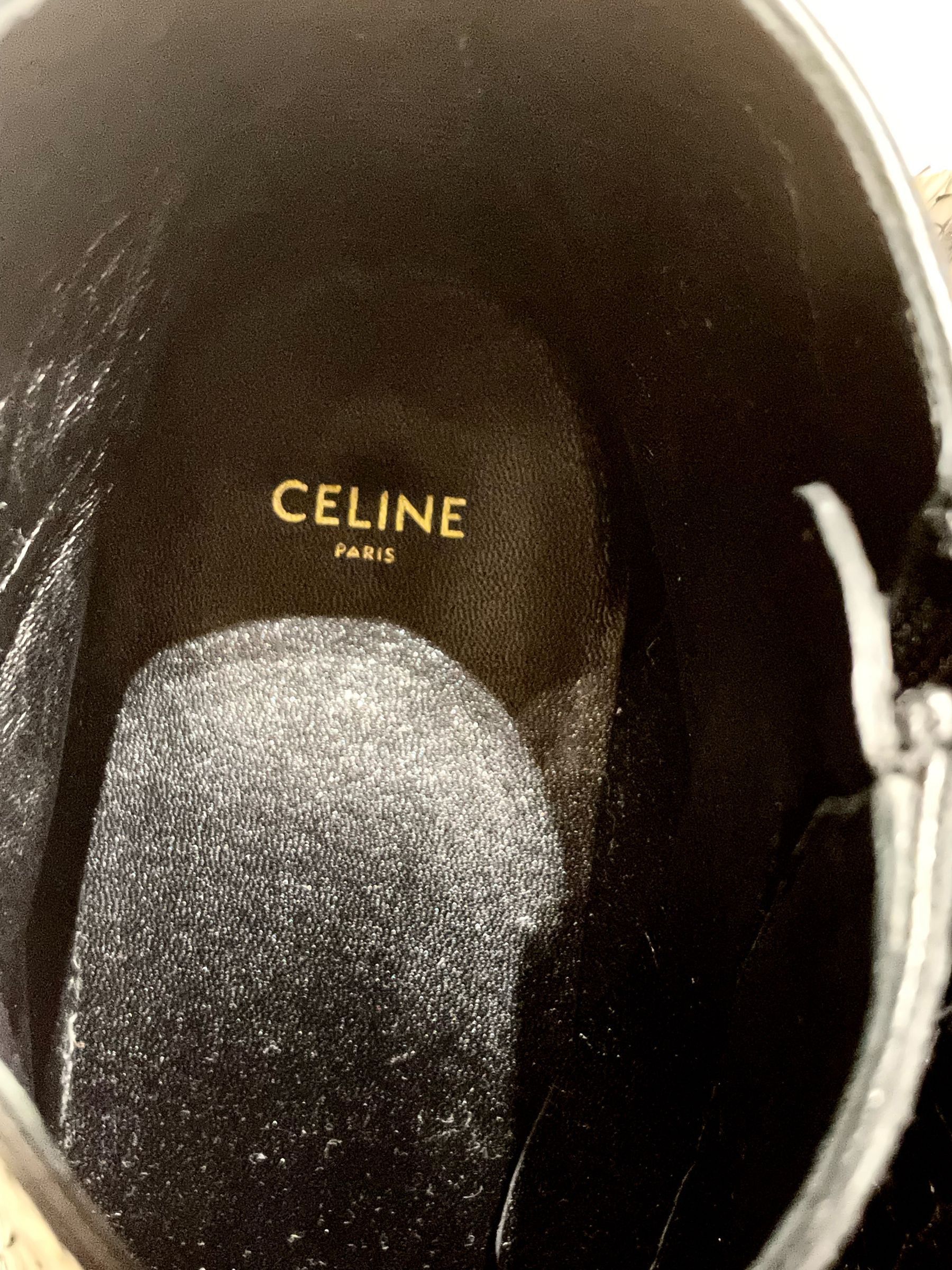 Celine × Hedi Slimane *GRAIL* AW20 BRAND NEW SHINY PYTHON LEATHER PAGES BOOTS Size US 12 / EU 45 - 13 Thumbnail