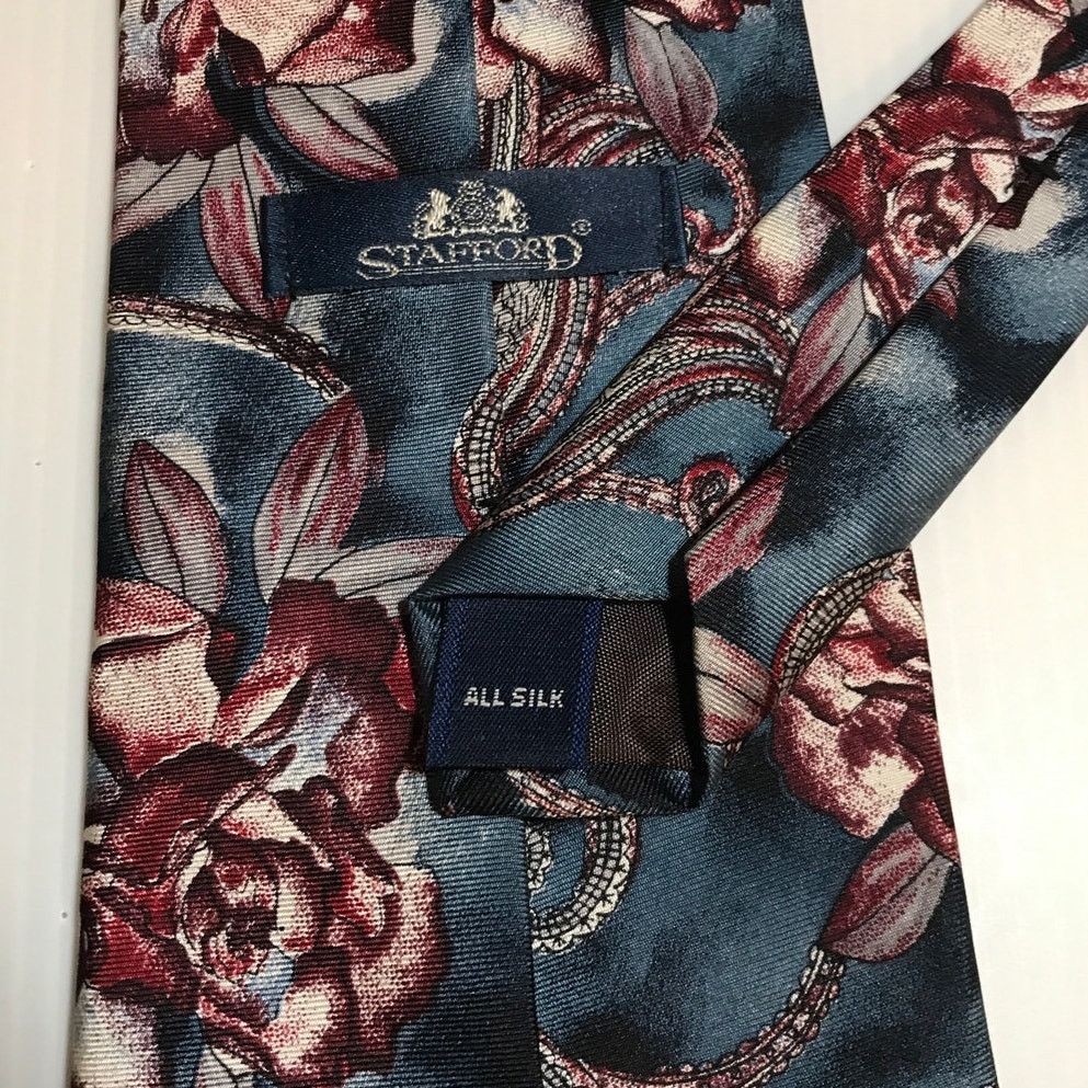 Stafford Stafford Floral Classic Wide Necktie Size ONE SIZE - 4 Thumbnail