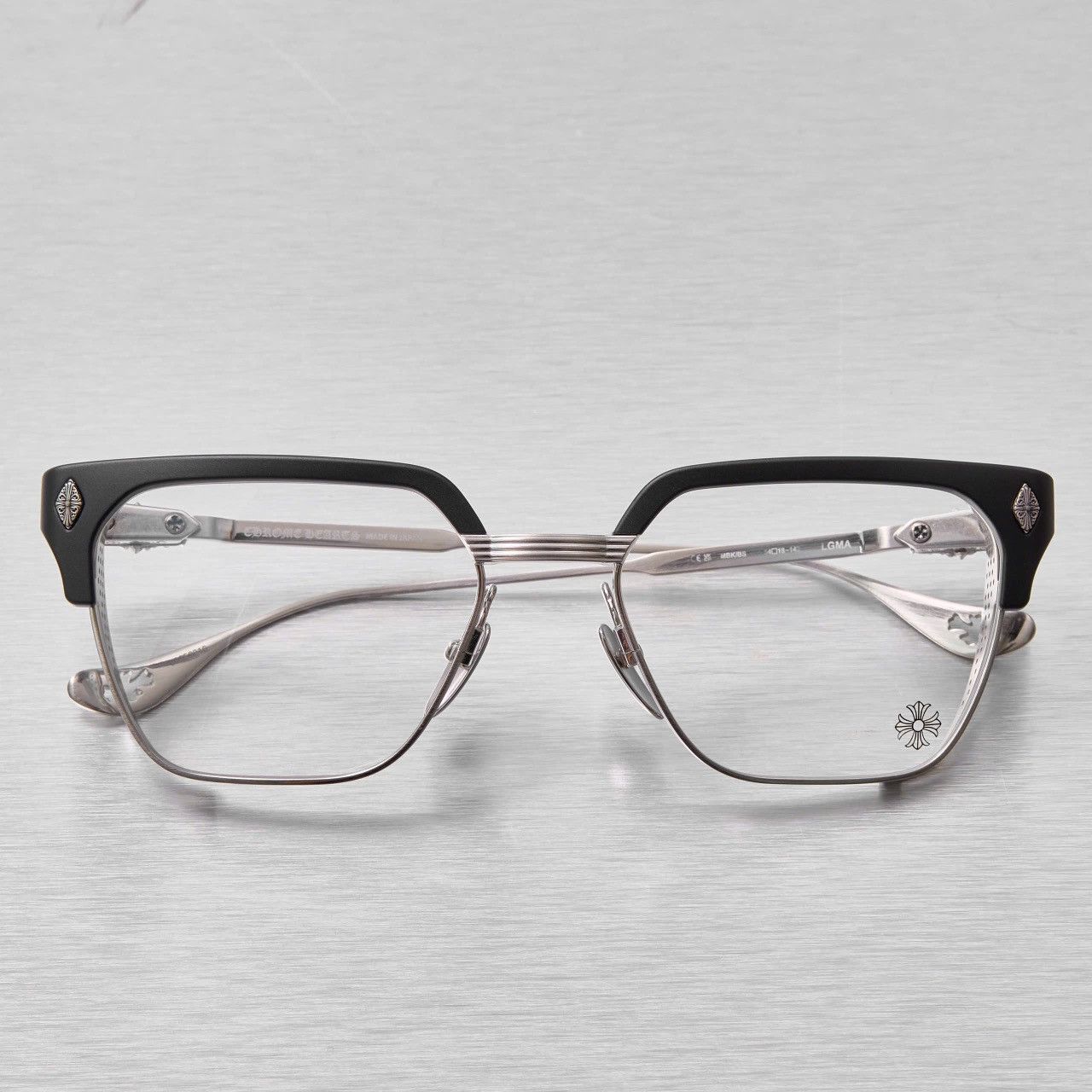 Chrome Hearts CHROME HEARTS LGMA MATTE BLACK/BRUSHED SILVER GLASSES Size ONE SIZE - 6 Thumbnail