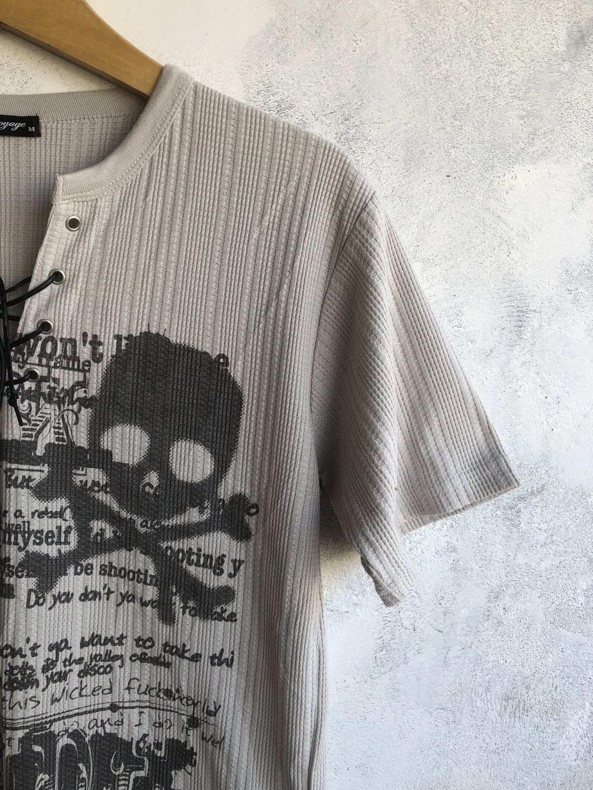 KMRii Japanese Poem skull Poem Rock Punk Style Size US M / EU 48-50 / 2 - 2 Thumbnail