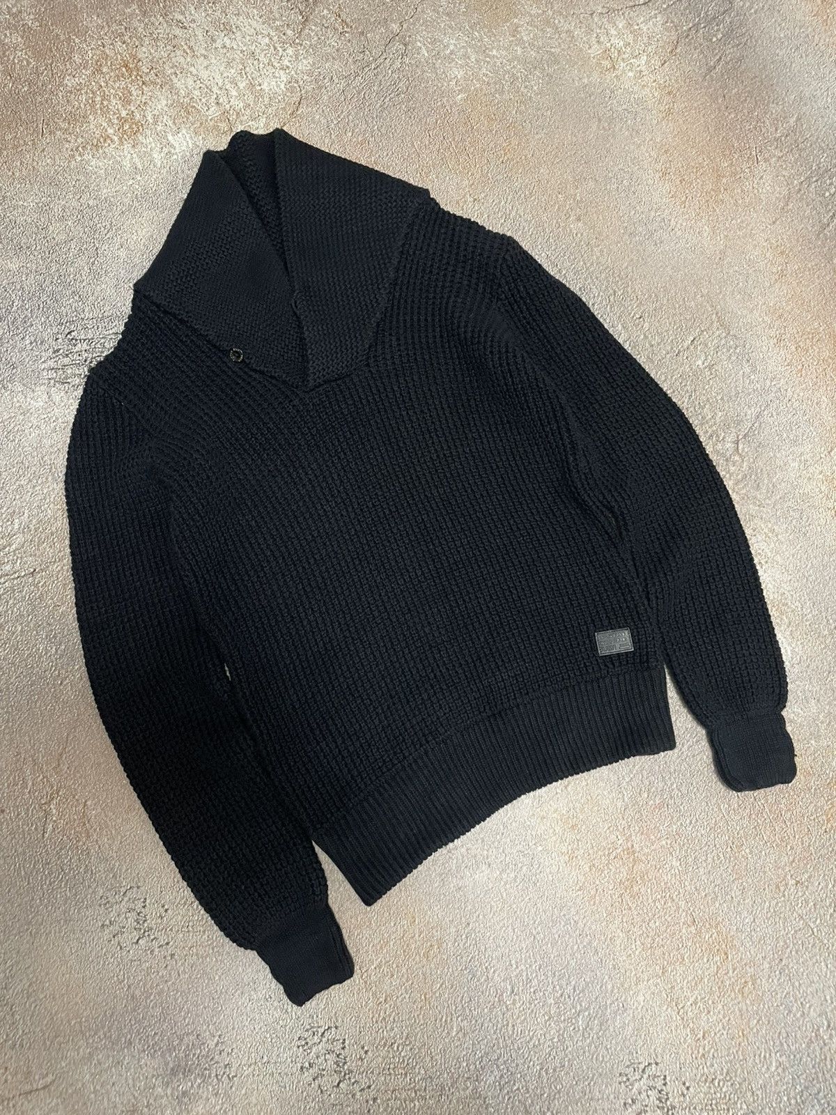 G-Star Vintage Gstar Heavy Cotton Knit Black Sweater Size US S / EU 44-46 / 1 - 1 Thumbnail