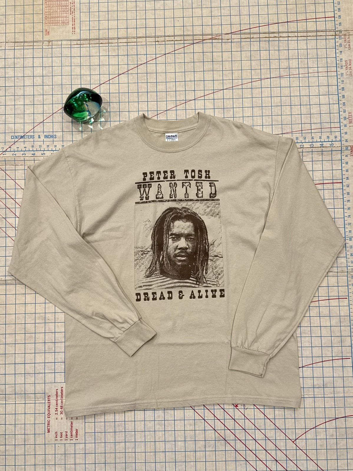 Band Tees Peter Tosh Wanted Dead or Alive Long Sleeve Shirt Beige XL Size US XL / EU 56 / 4 - 4 Thumbnail