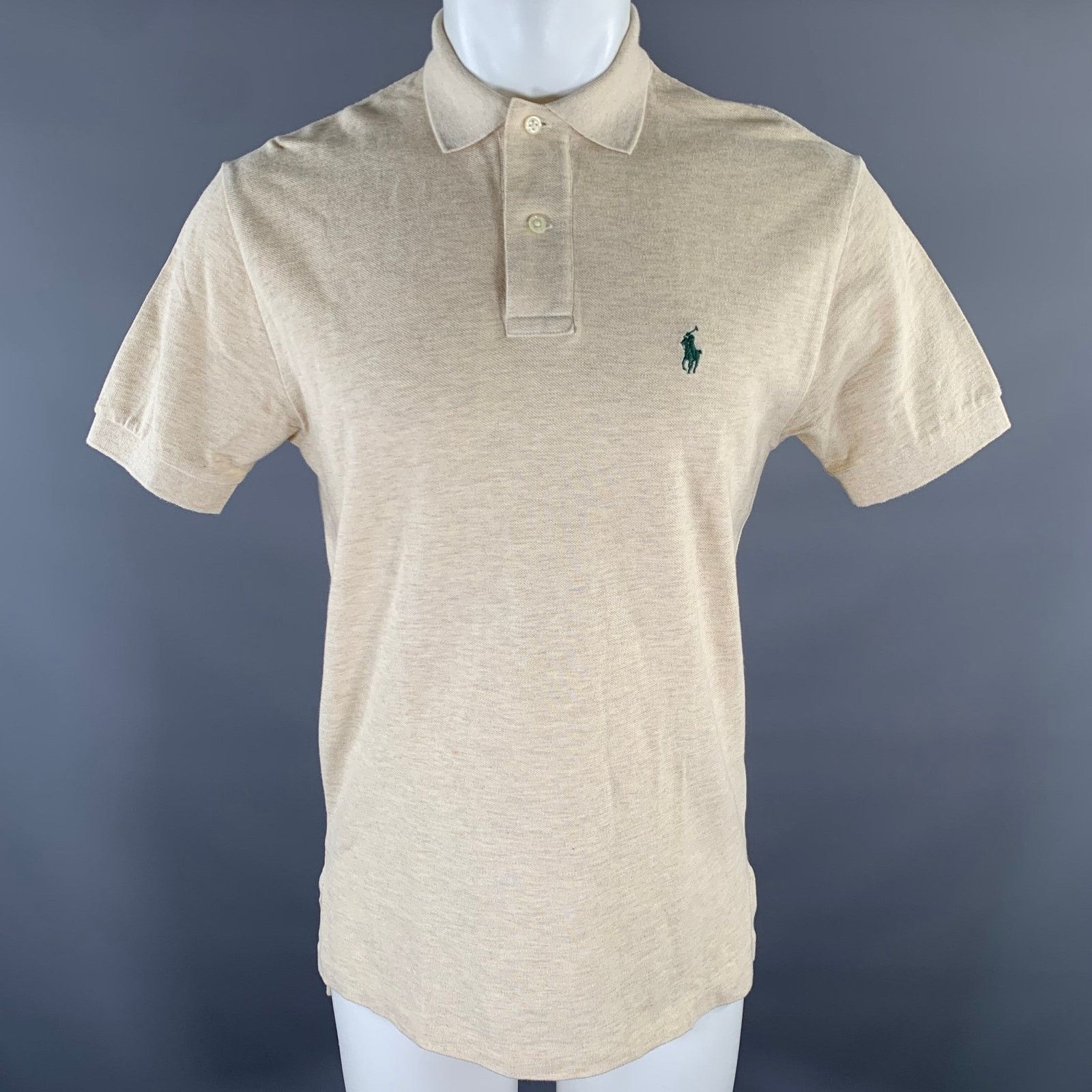 Ralph Lauren RALPH LAUREN Size S Khaki Logo Cotton Ribbed Polo Size US S / EU 44-46 / 1 - 1 Thumbnail