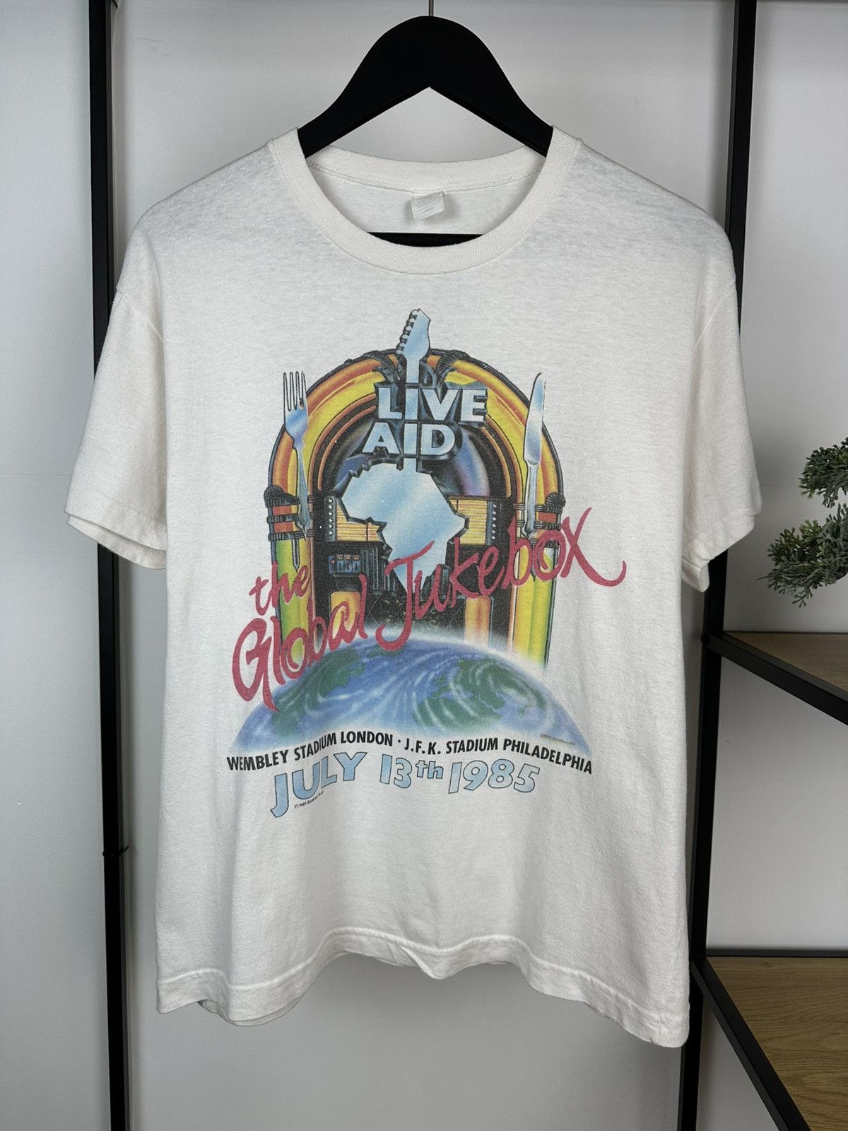Other Live Aid 1985 The Global Jukebox T Shirt Vintage Concert L Size US L / EU 52-54 / 3 - 1 Thumbnail