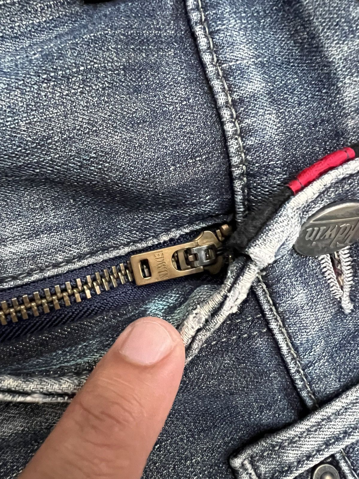 Edwin × If Six Was Nine VINTAGE EDWIN WILD FIRE DISTRESS JEAN Size US 31 - 9 Thumbnail