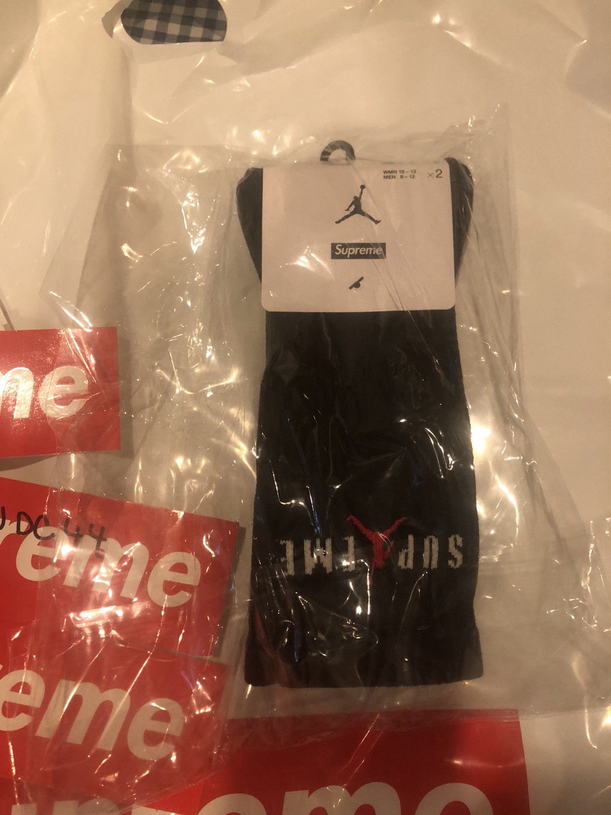 Jordan Brand × Supreme Supreme Jordan Socks Size 8-12Black 2 Pairs FW24 Size 30 - 1 Thumbnail