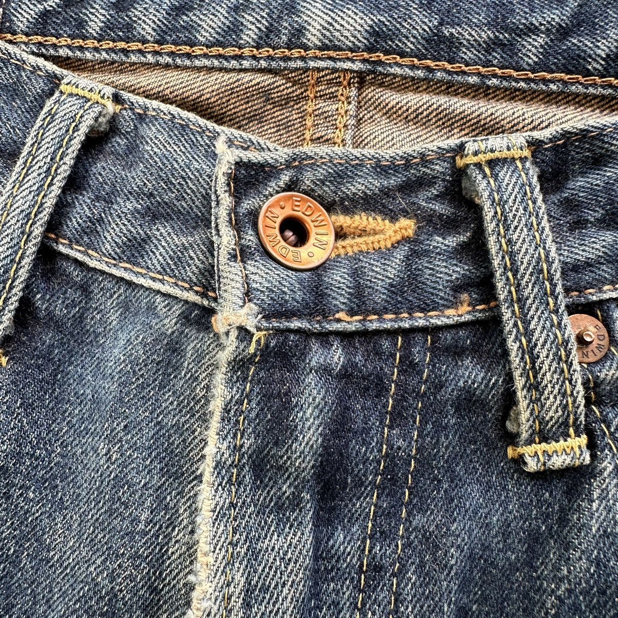 Japanese Brand Vintage Edwin 505x Distressed Faded Denim Jean Pant W29 Size US 29 - 4 Thumbnail