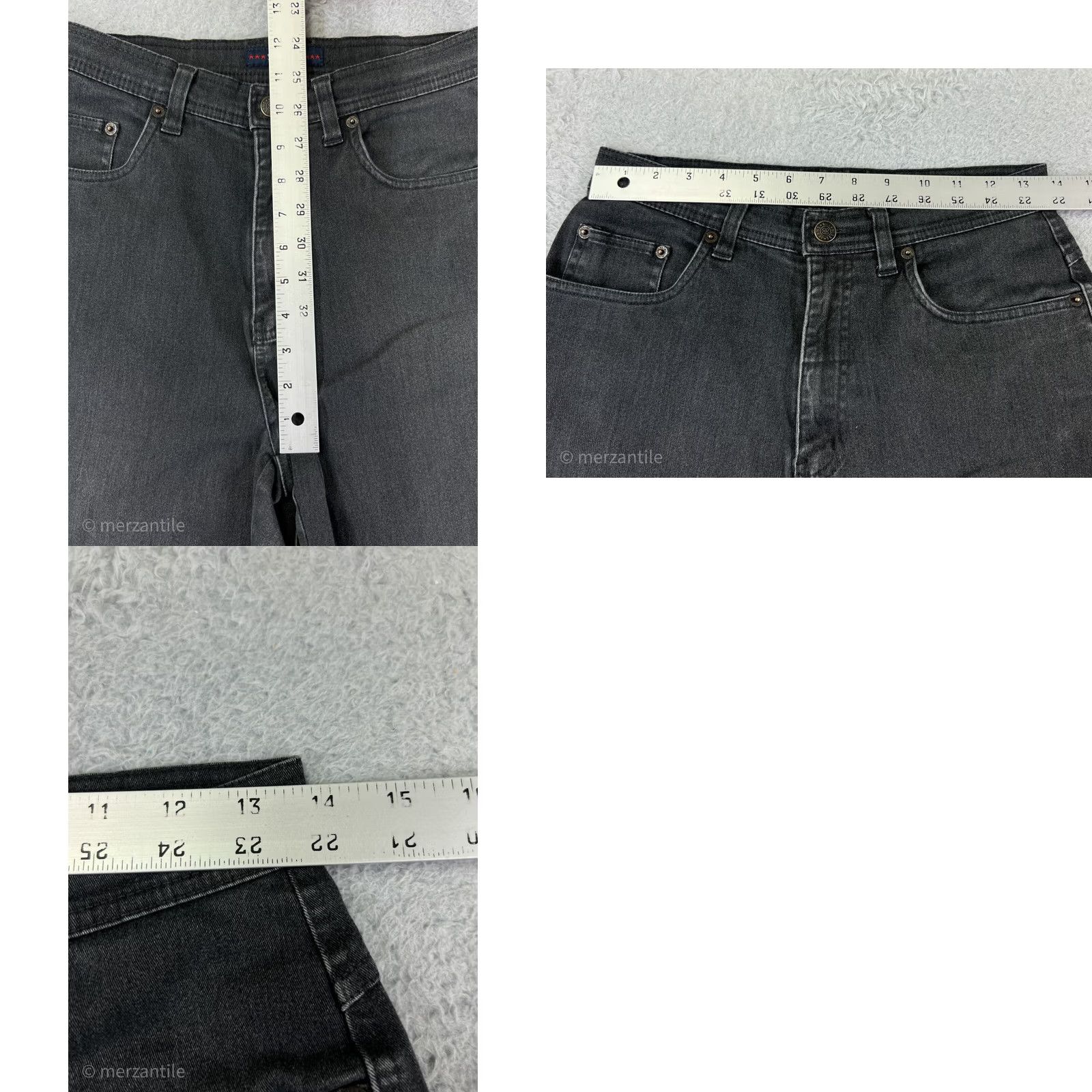 Bill Blass Bill Blass Jeans Women 6 Black Denim Tapered High Rise 5-Pocket Cotton Blend Stretch Floral Classic Designer Womens Size 28" / US 6 / IT 42 - 9 Thumbnail
