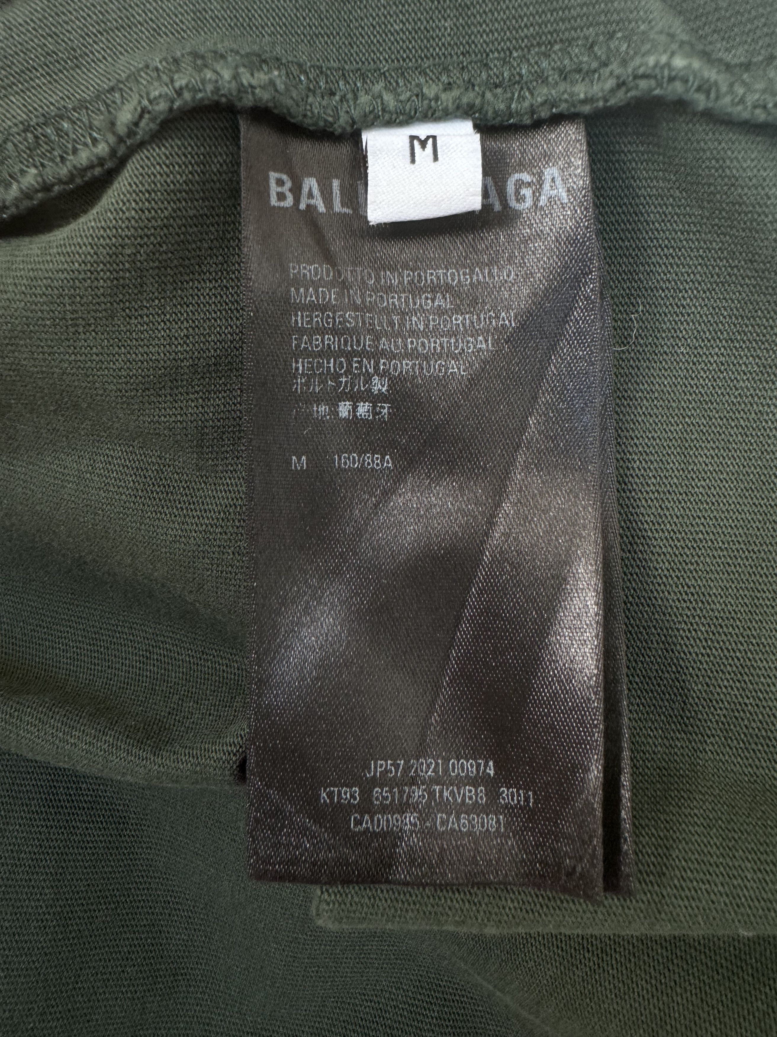 Balenciaga Oversized Ripped Green Balenciaga T-Shirt Size US M / EU 48-50 / 2 - 3 Thumbnail