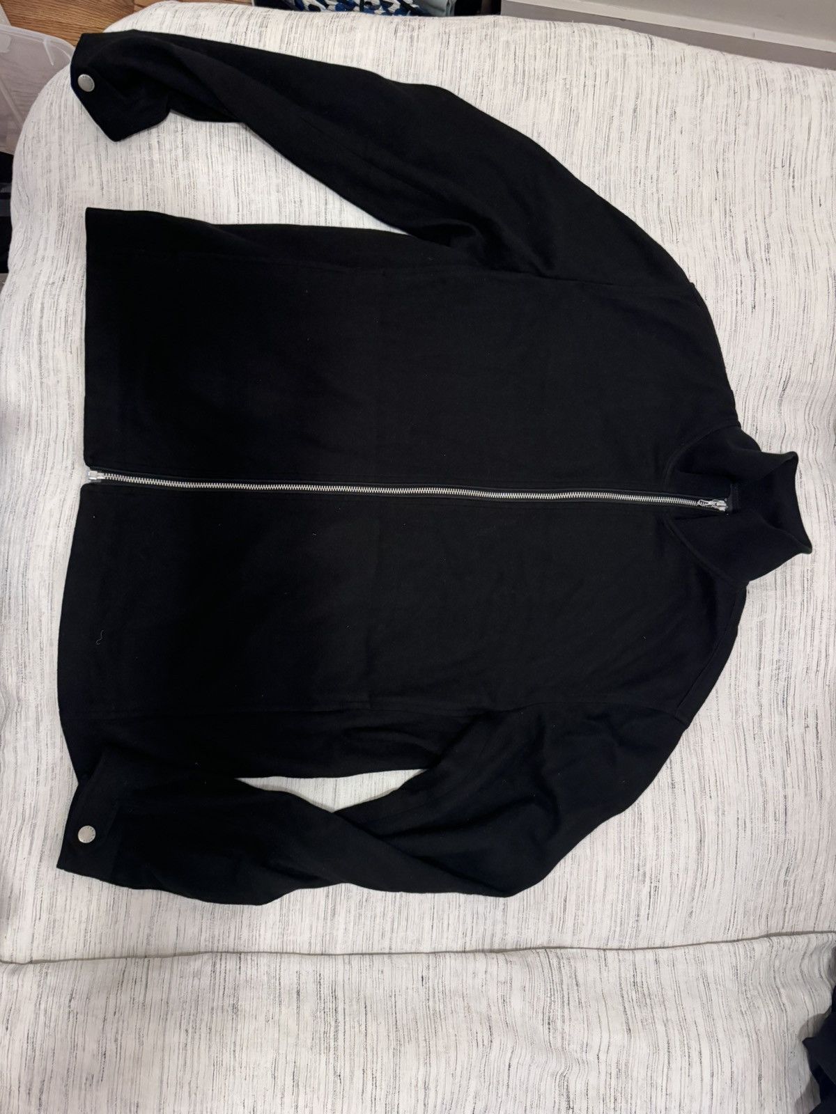image of Rag Bone Thin Zippered Sweater in Black, Men's (Size Large)