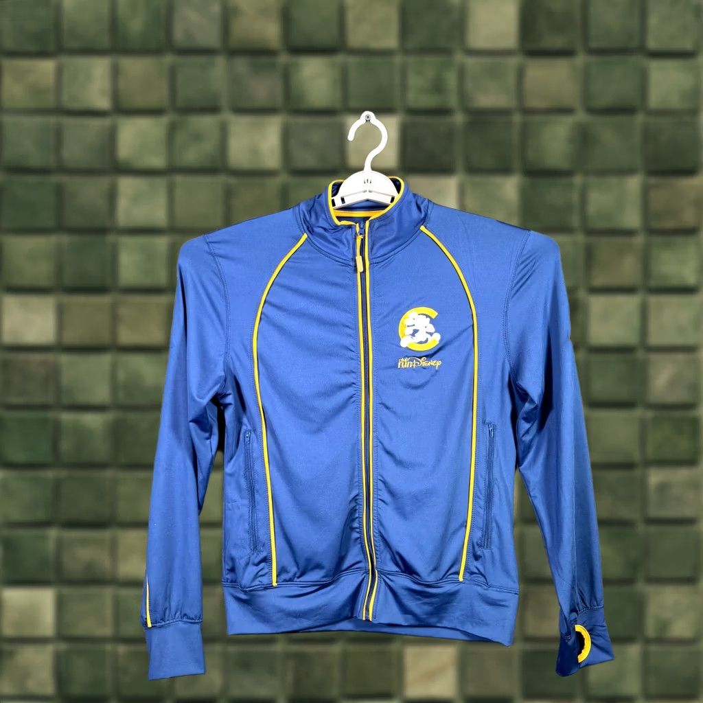 Disney Run Disney Track Jacket Unisex S Blue Polyester Zip-Up Breathable Performance Stretch Activewear Shirt Size US S / EU 44-46 / 1 - 1 Thumbnail