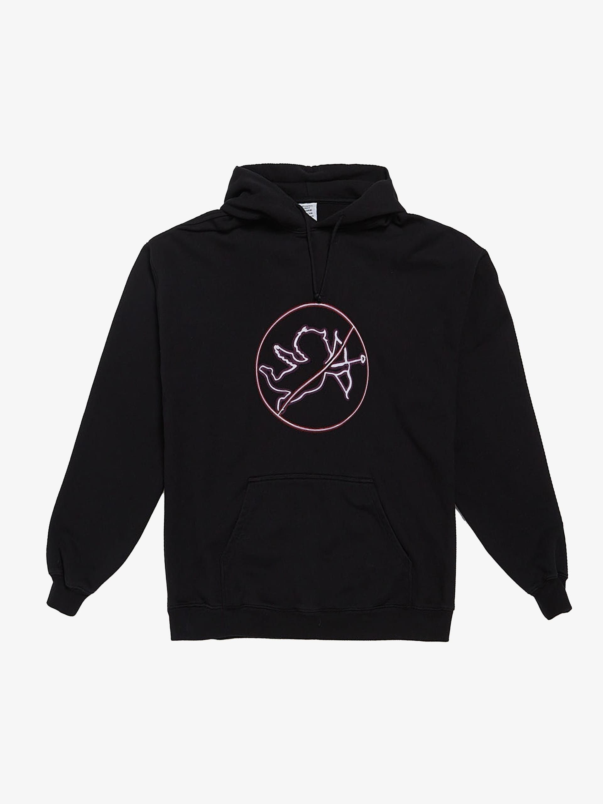 Black No Angels Printed Cotton Blend Hoodie