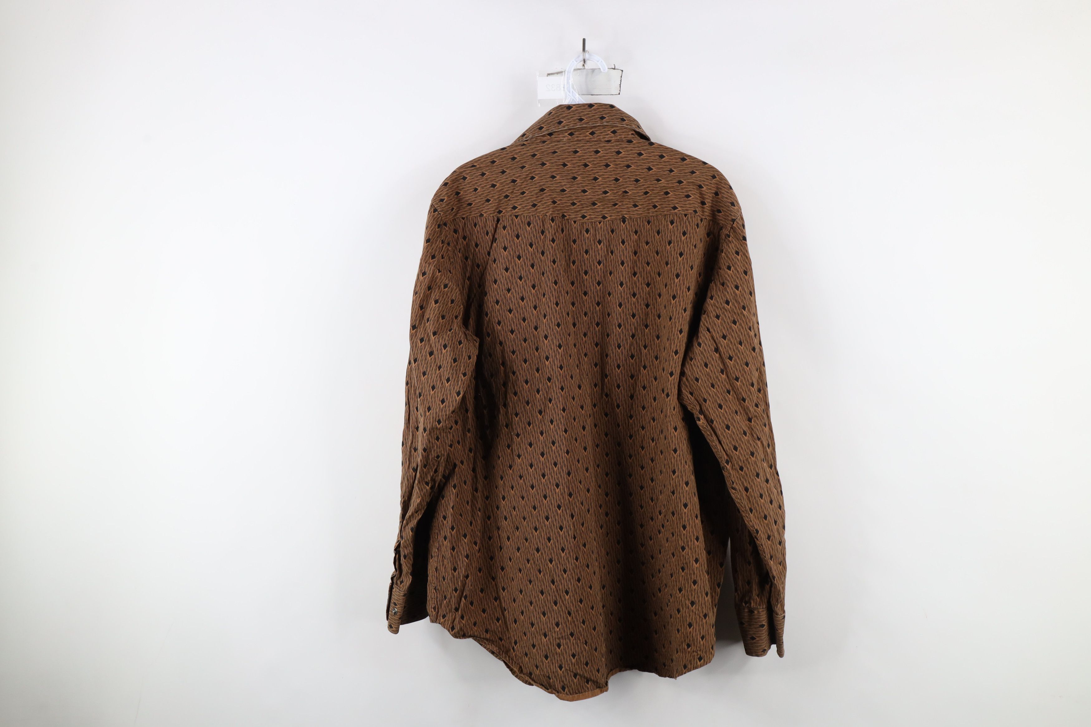 Vintage Vintage Rockabilly Rodeo Diamond Snap Button Collared Shirt Size US L / EU 52-54 / 3 - 9 Thumbnail