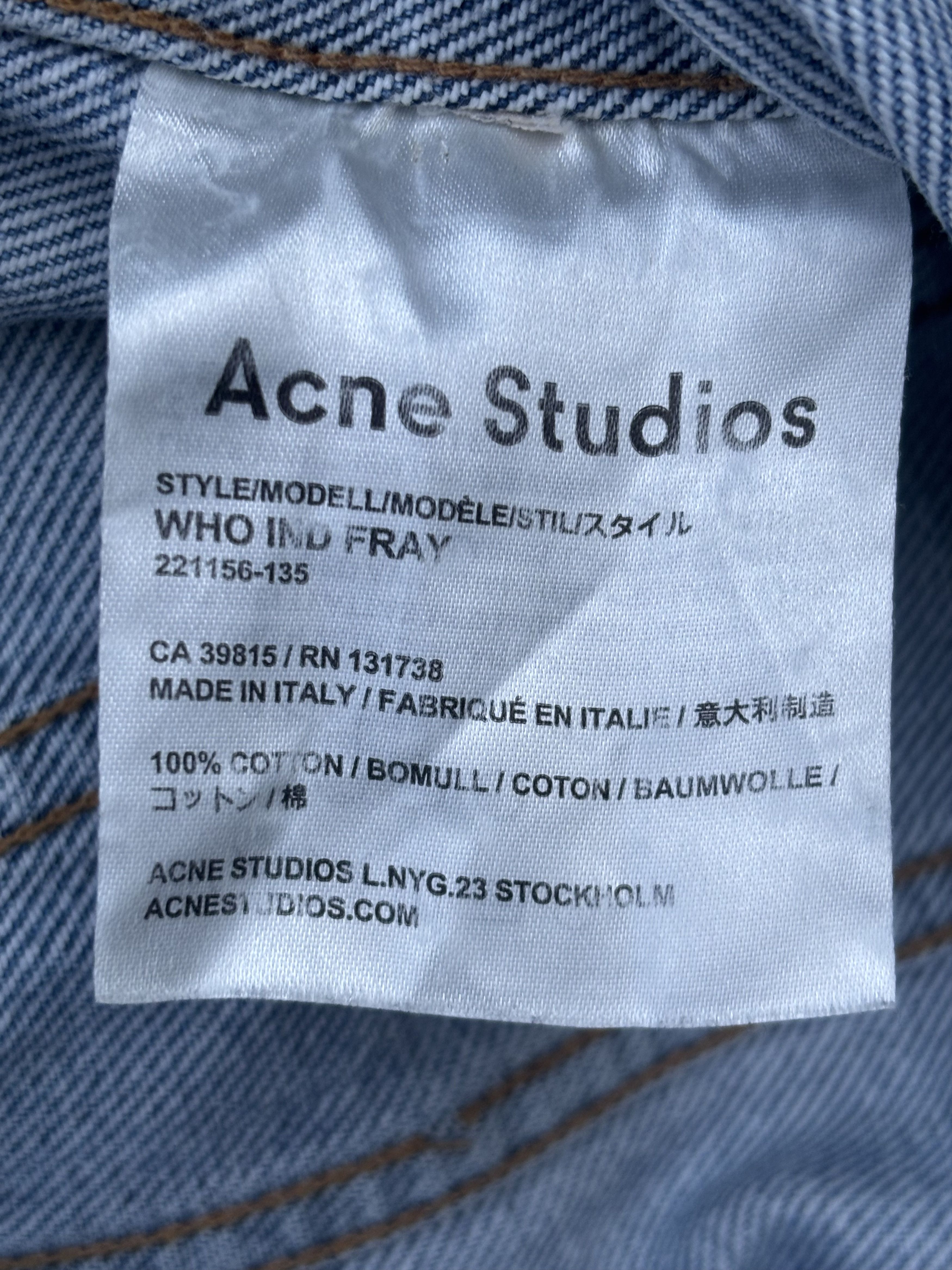 Acne Studios Acne Studios Who Ind Fray Denim Jacket Size US L / EU 52-54 / 3 - 4 Thumbnail