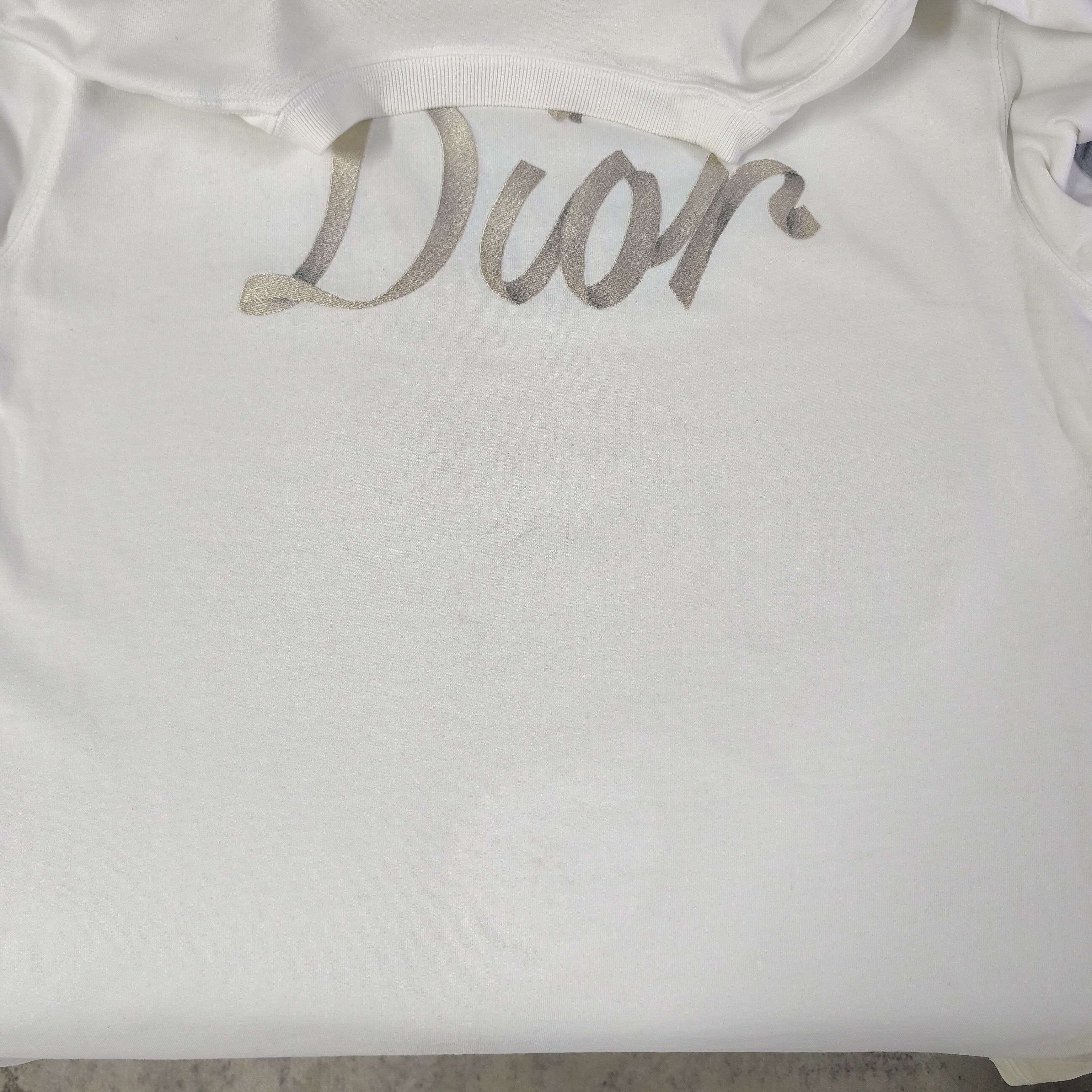 Dior Dior 22SS Relaxed Fit Ribbon Logo T-Shirt White Size US L / EU 52-54 / 3 - 8 Thumbnail